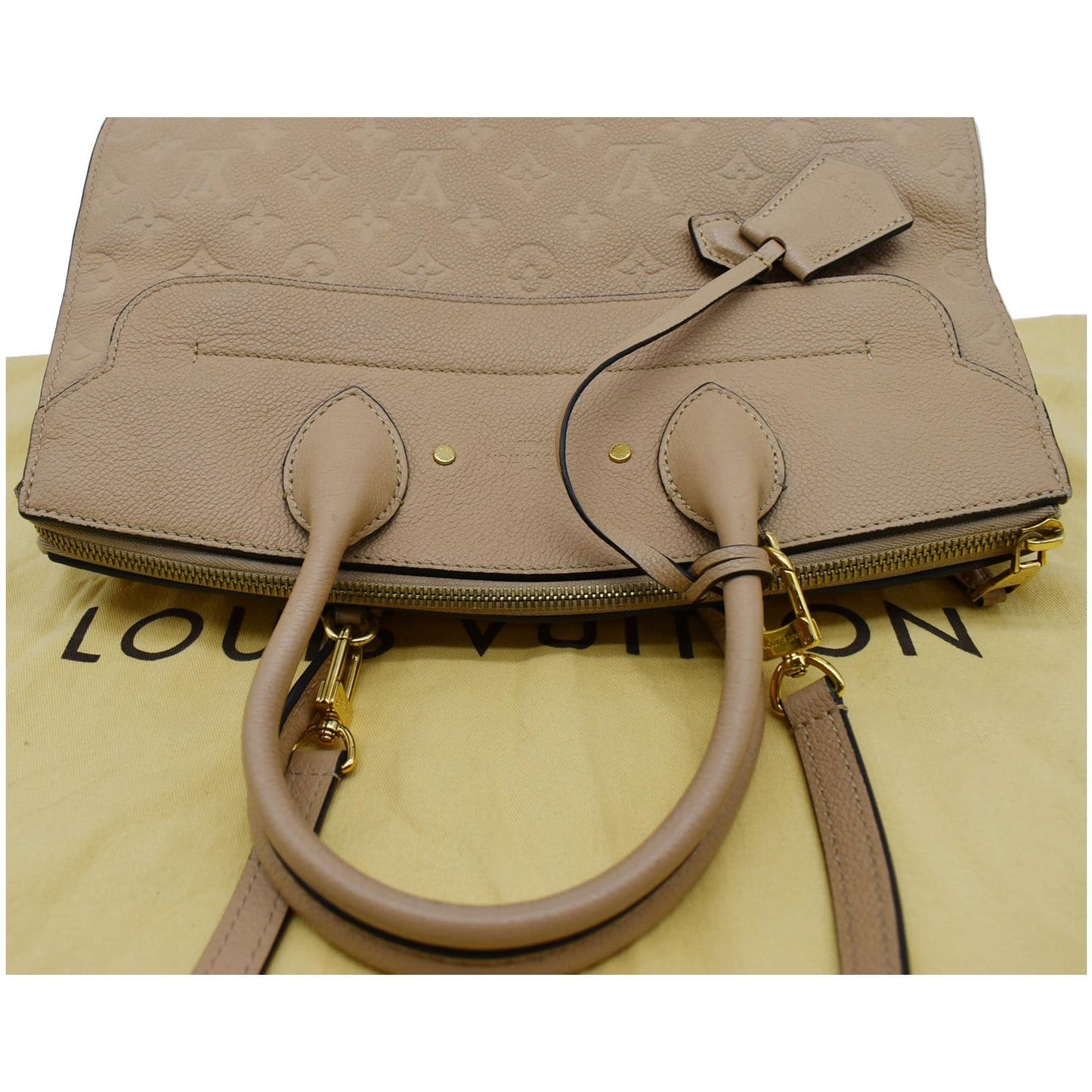 LOUIS VUITTON Pont Neuf MM Monogram Empreinte Leather Shoulder Bag Beige - 20% OFF