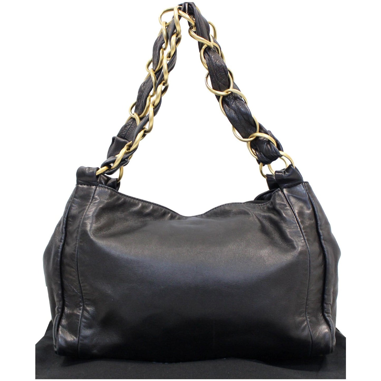 CHANEL CC Classic Small Lambskin Shoulder Bag Black