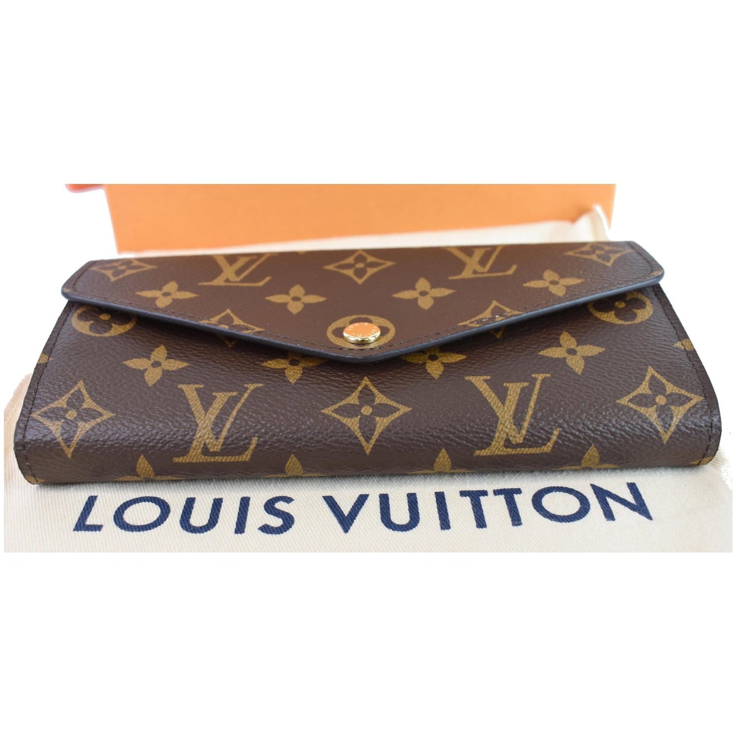 LOUIS VUITTON Monogram Canvas Sarah Wallet Rose Ballerine