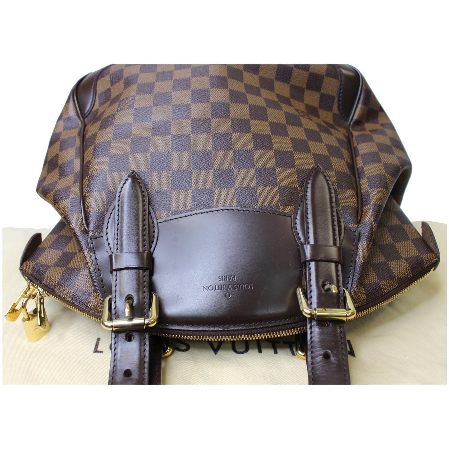 LOUIS VUITTON Verona MM Damier Ebene Shoulder Bag Brown