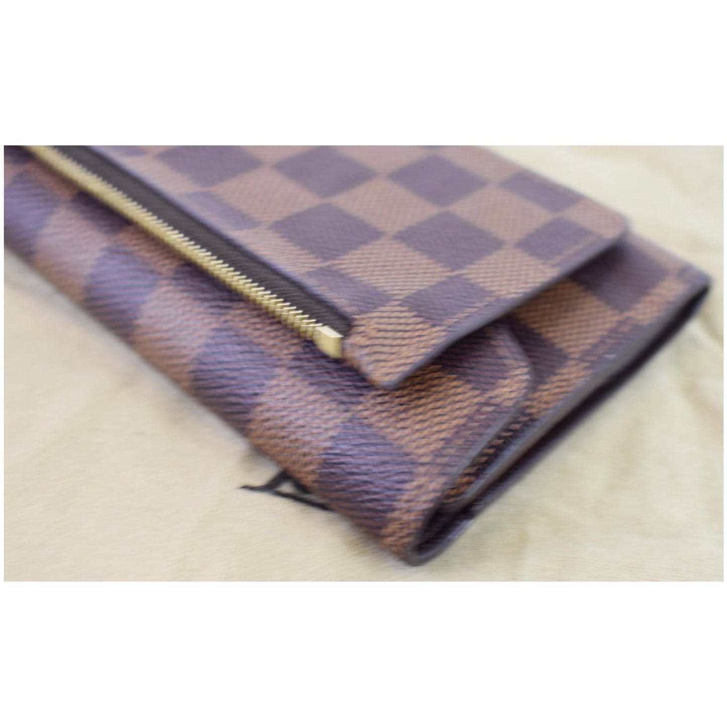 LOUIS VUITTON Josephine Damier Ebene Wallet Brown