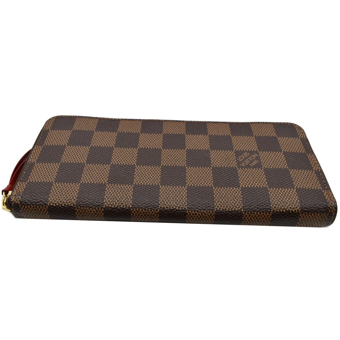 LOUIS VUITTON Clemence Damier Ebene Zippy Wallet Brown