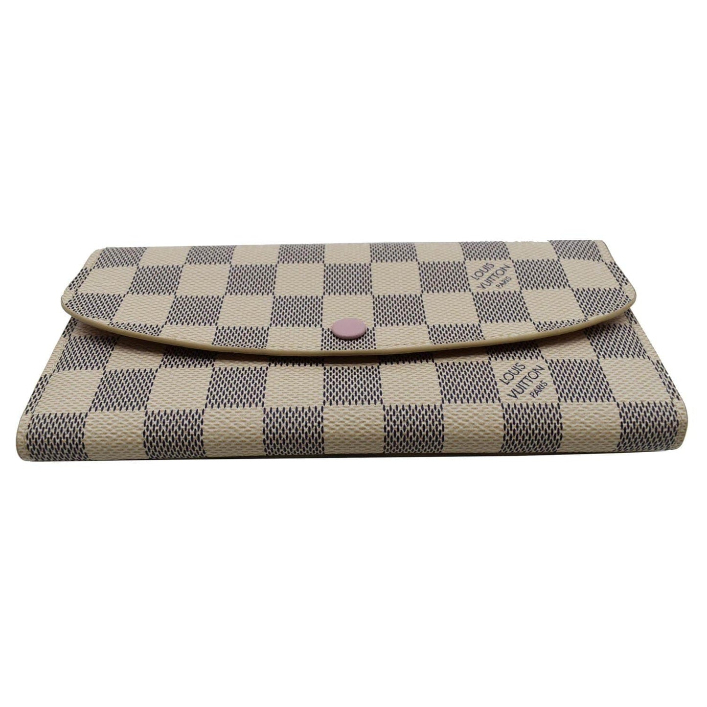 LOUIS VUITTON Emilie Damier Azur Wallet White