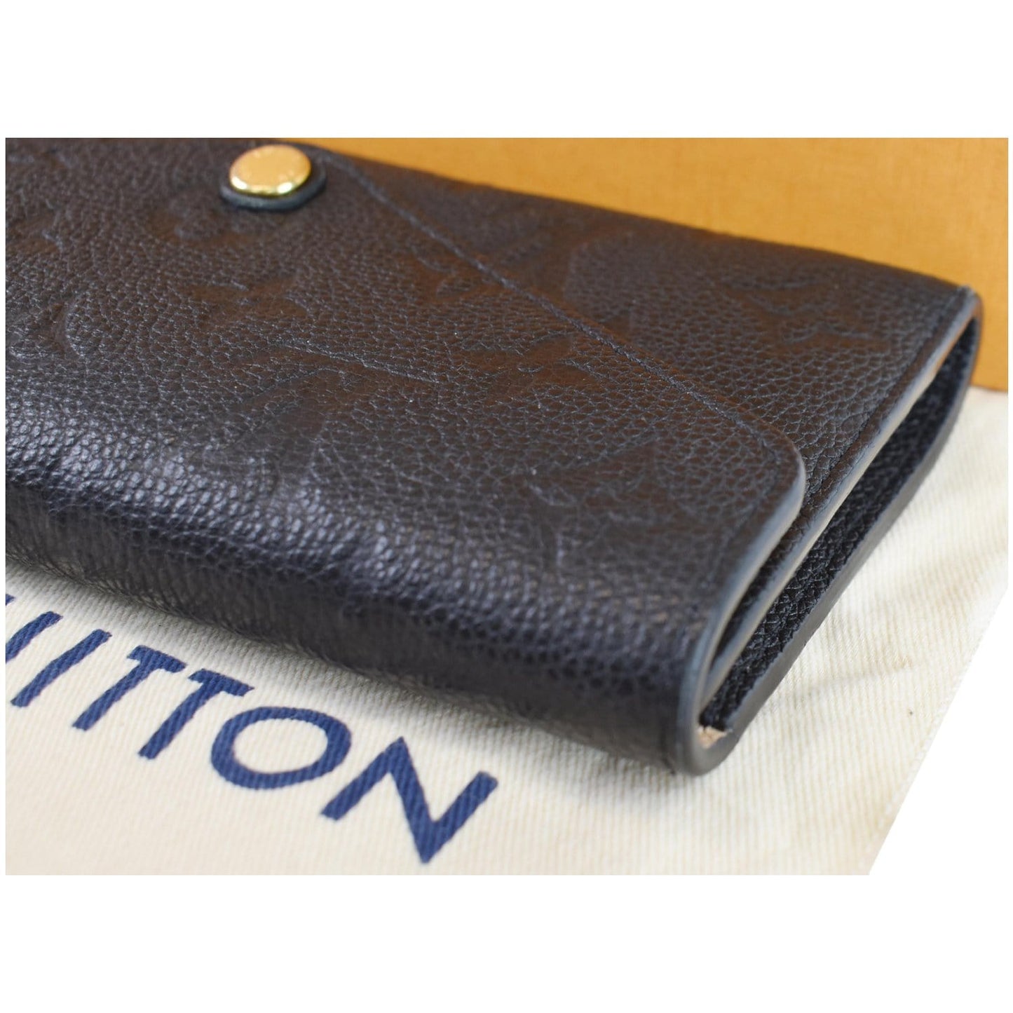 LOUIS VUITTON Josephine Empreinte Leather Wallet Black