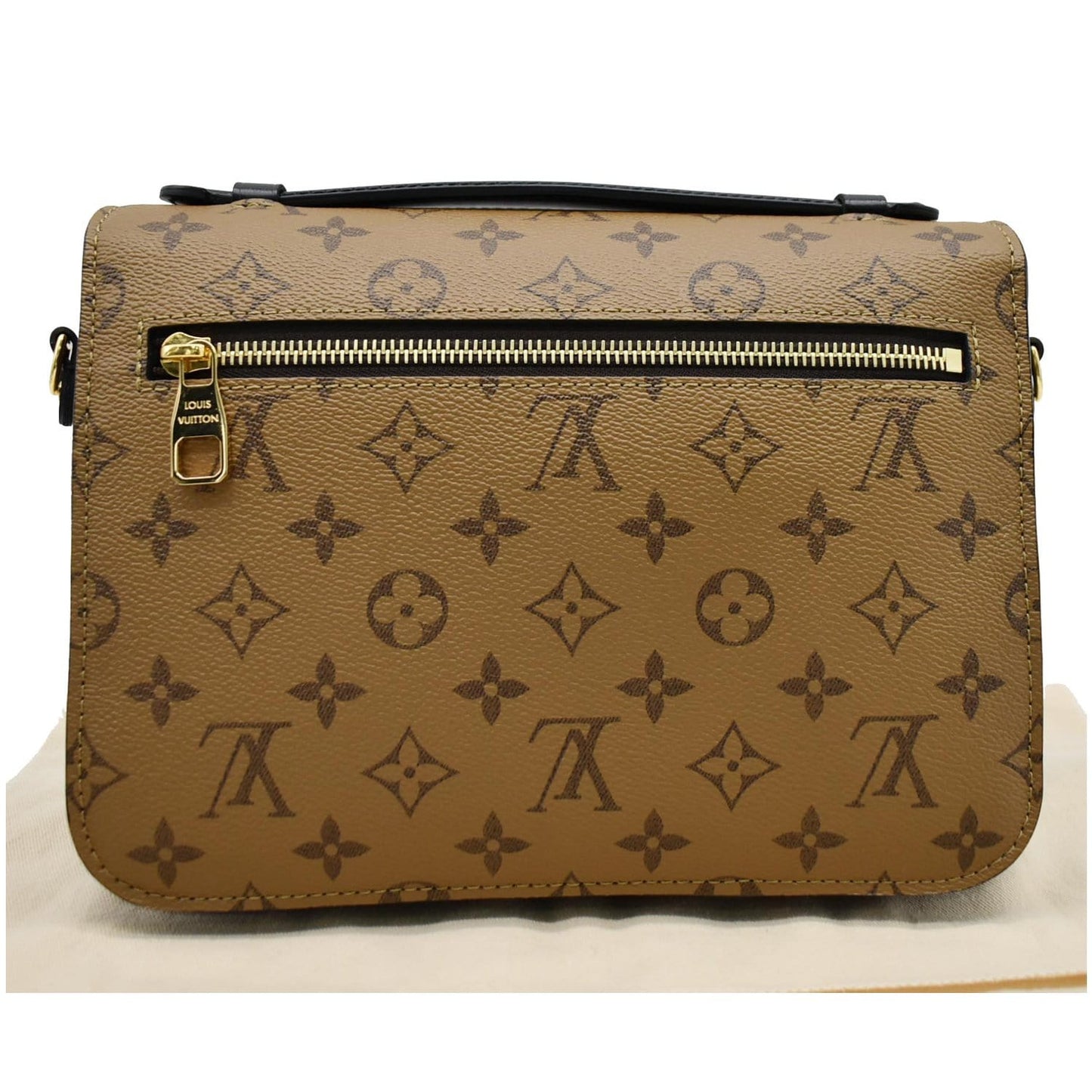 LOUIS VUITTON Metis Pochette Reverse Monogram Canvas Crossbody Bag Brown