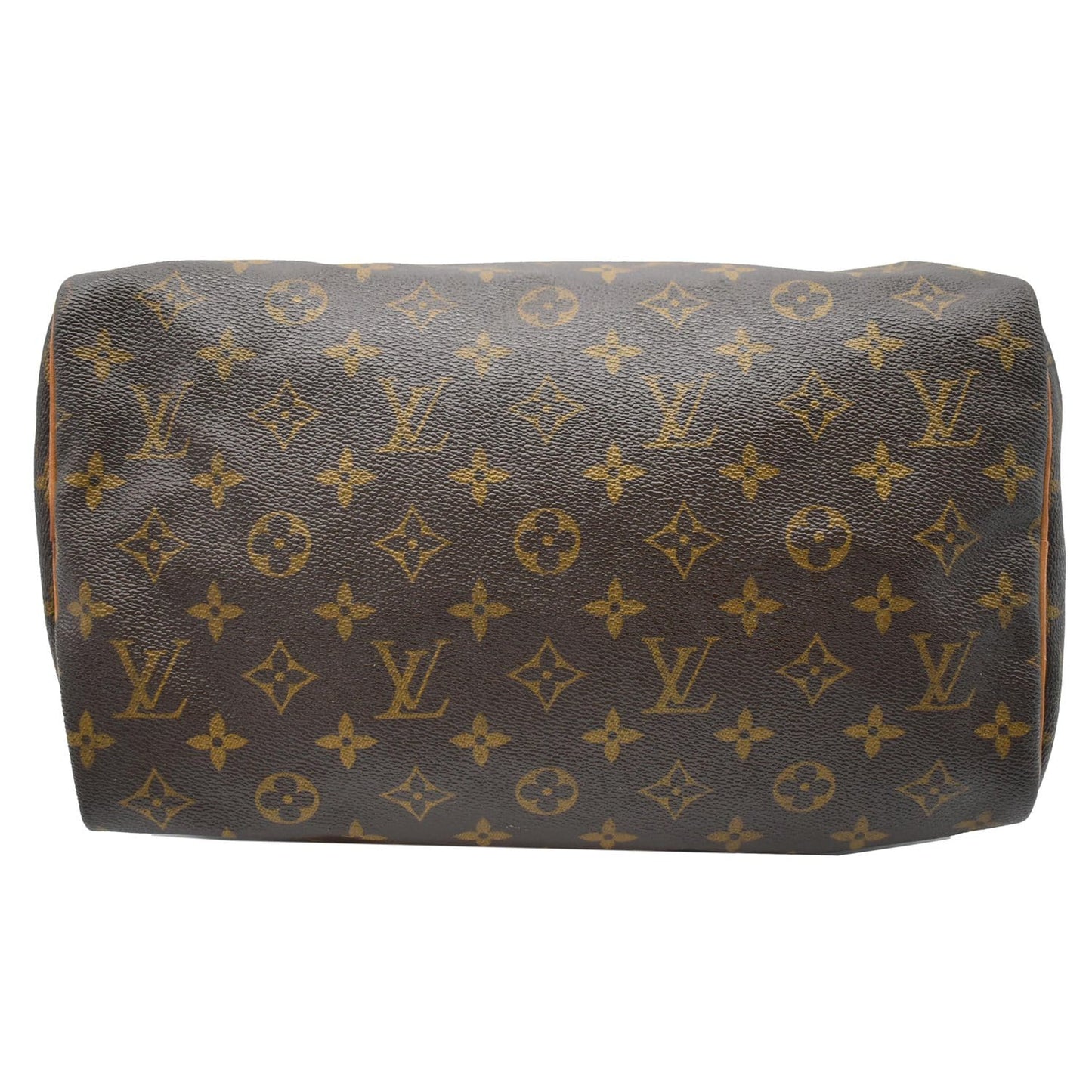 LOUIS VUITTON Speedy 30 Monogram Canvas Satchel Bag Brown