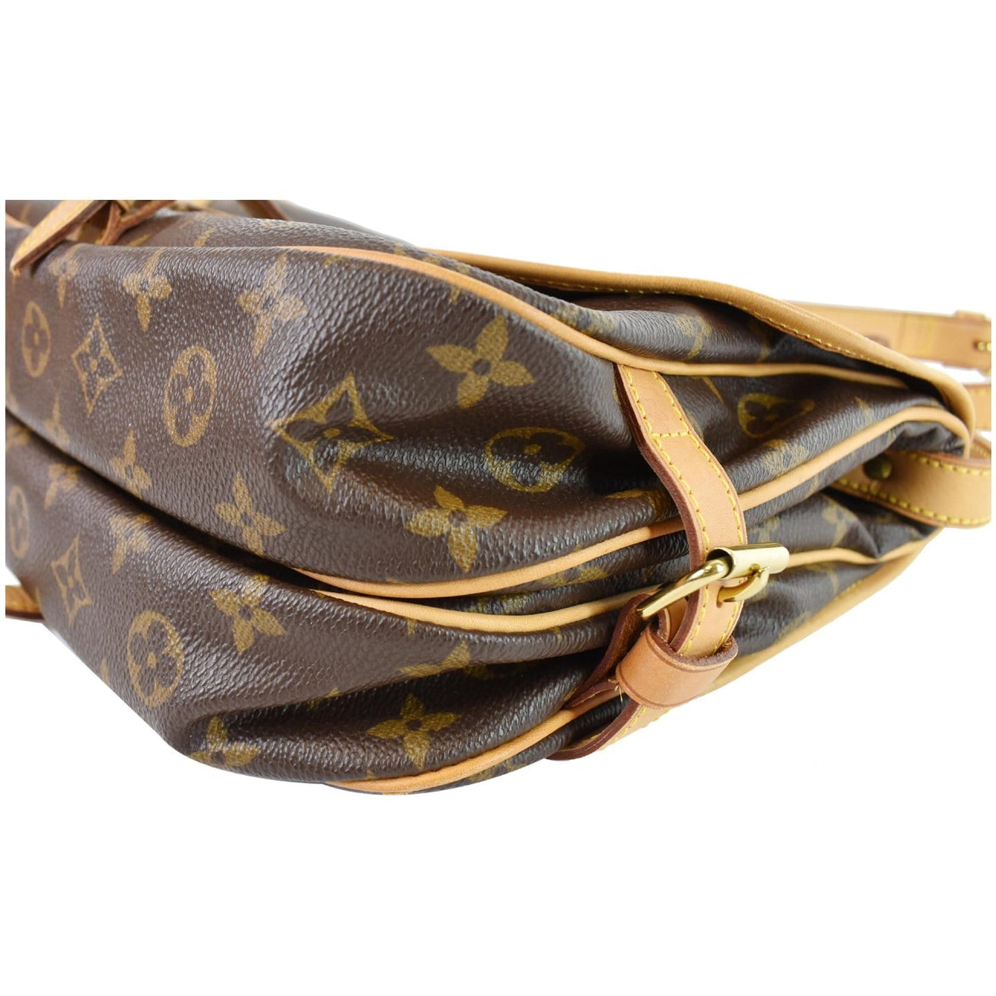 LOUIS VUITTON Saumur 30 Monogram Canvas Shoulder Bag Brown