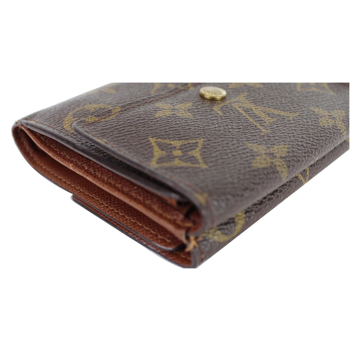 LOUIS VUITTON Monogram Canvas Elise Bifold Wallet Brown