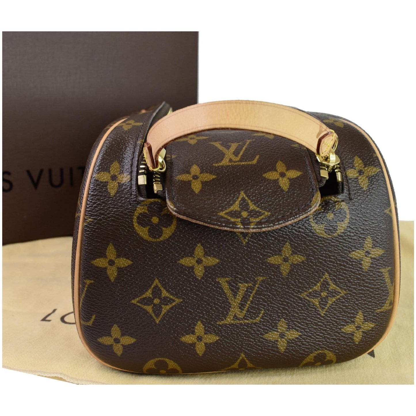 LOUIS VUITTON Monogram Canvas King Size Toiletry Bag Brown