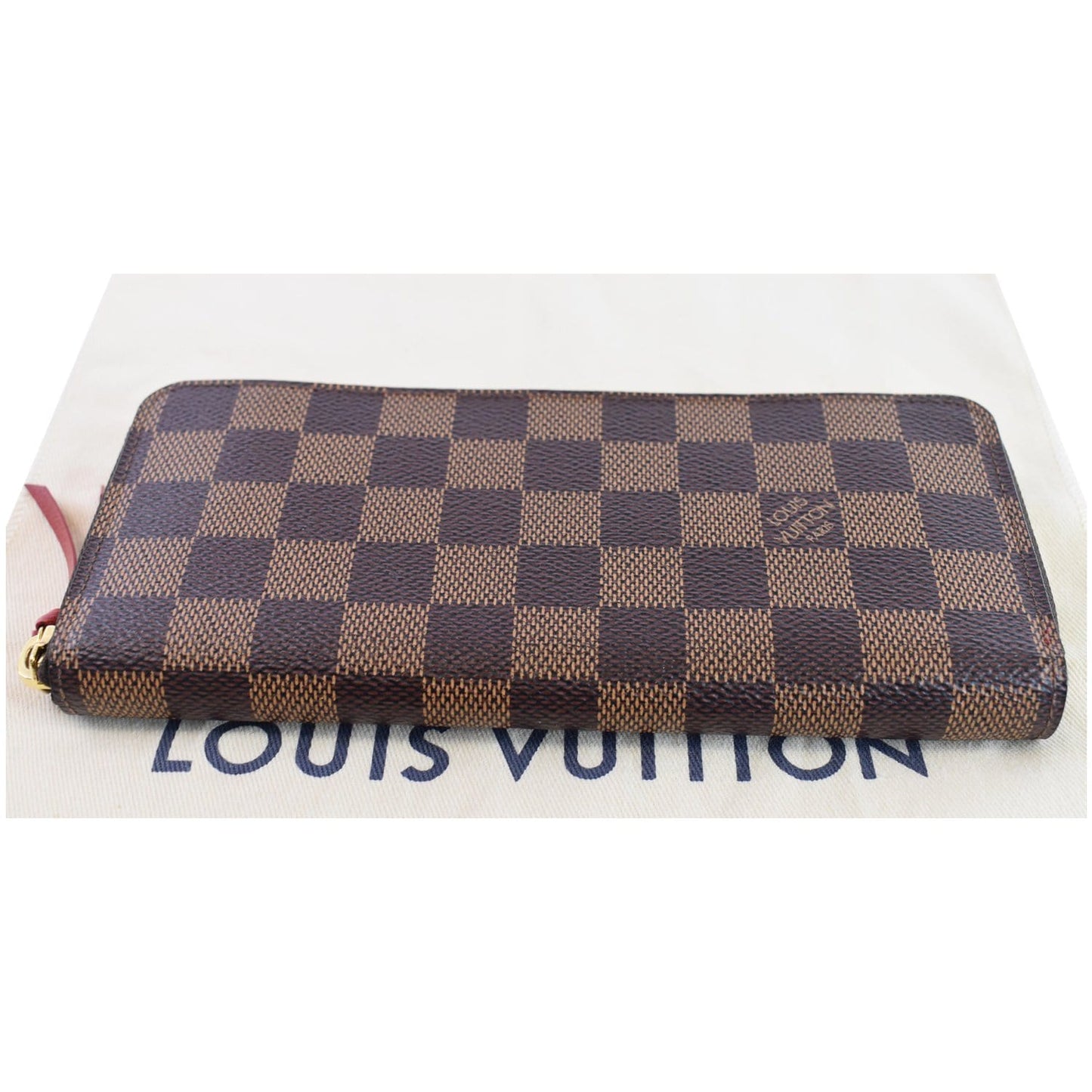 LOUIS VUITTON Clemence Damier Ebene  Wallet Brown