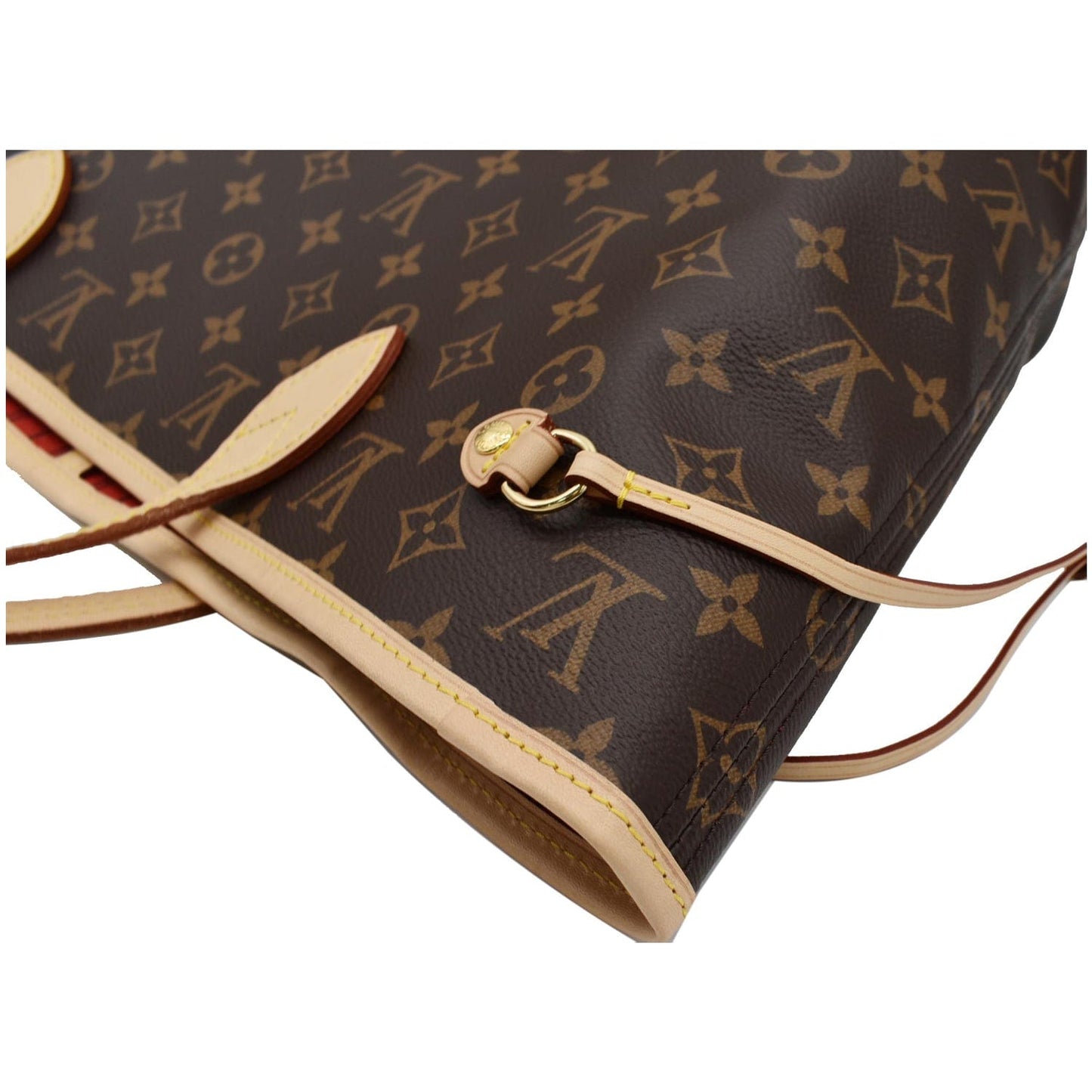 LOUIS VUITTON Neverfull MM Monogram Canvas Tote Bag Brown