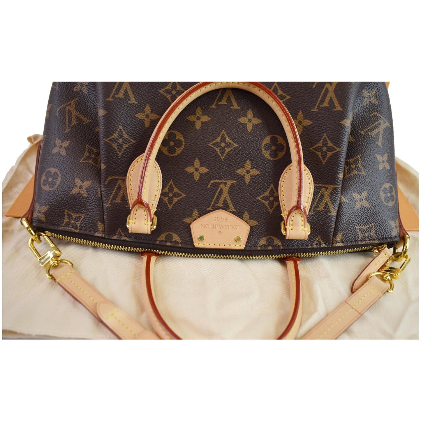 LOUIS VUITTON Turenne PM Monogram Canvas Shoulder Bag Brown