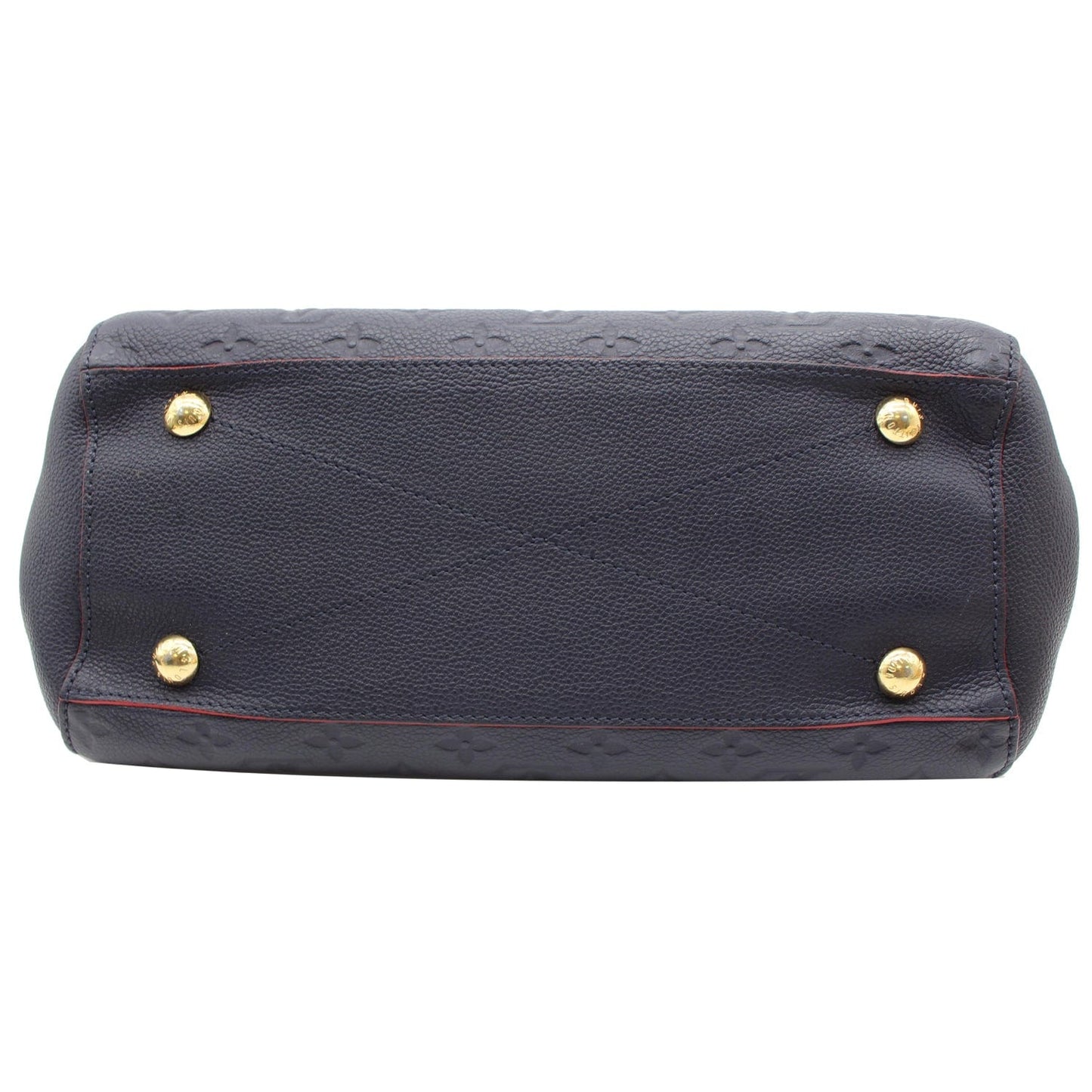 LOUIS VUITTON Montaigne MM Monogram Empreinte Shoulder Bag Navy Blue