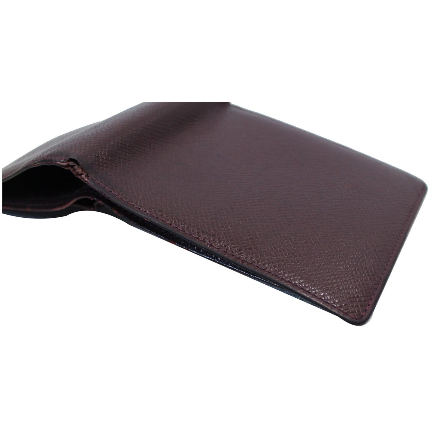 LOUIS VUITTON Multiple Acajou Taiga Leather Bifold Wallet Brown - 25% OFF