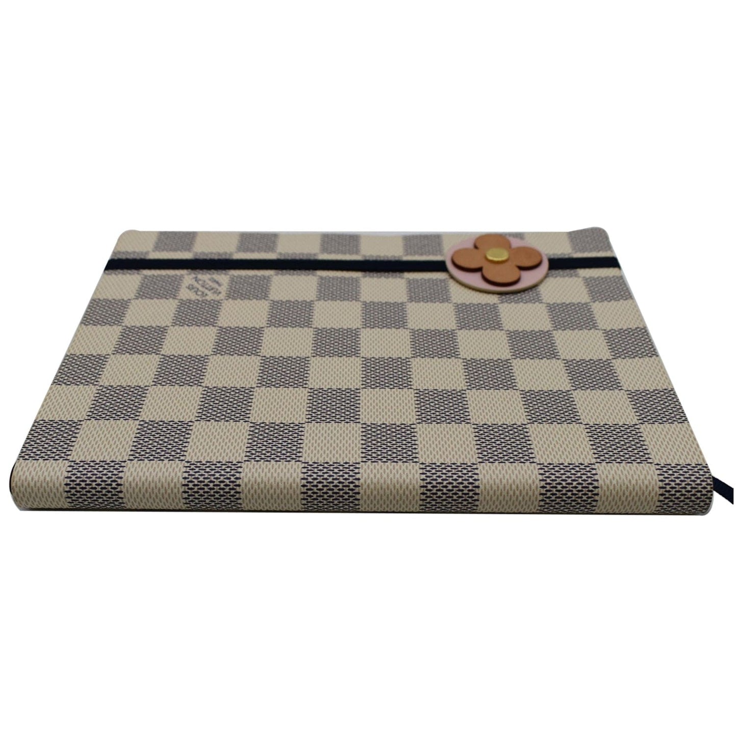 LOUIS VUITTON Damier Azur Flower Gustave Notebook White