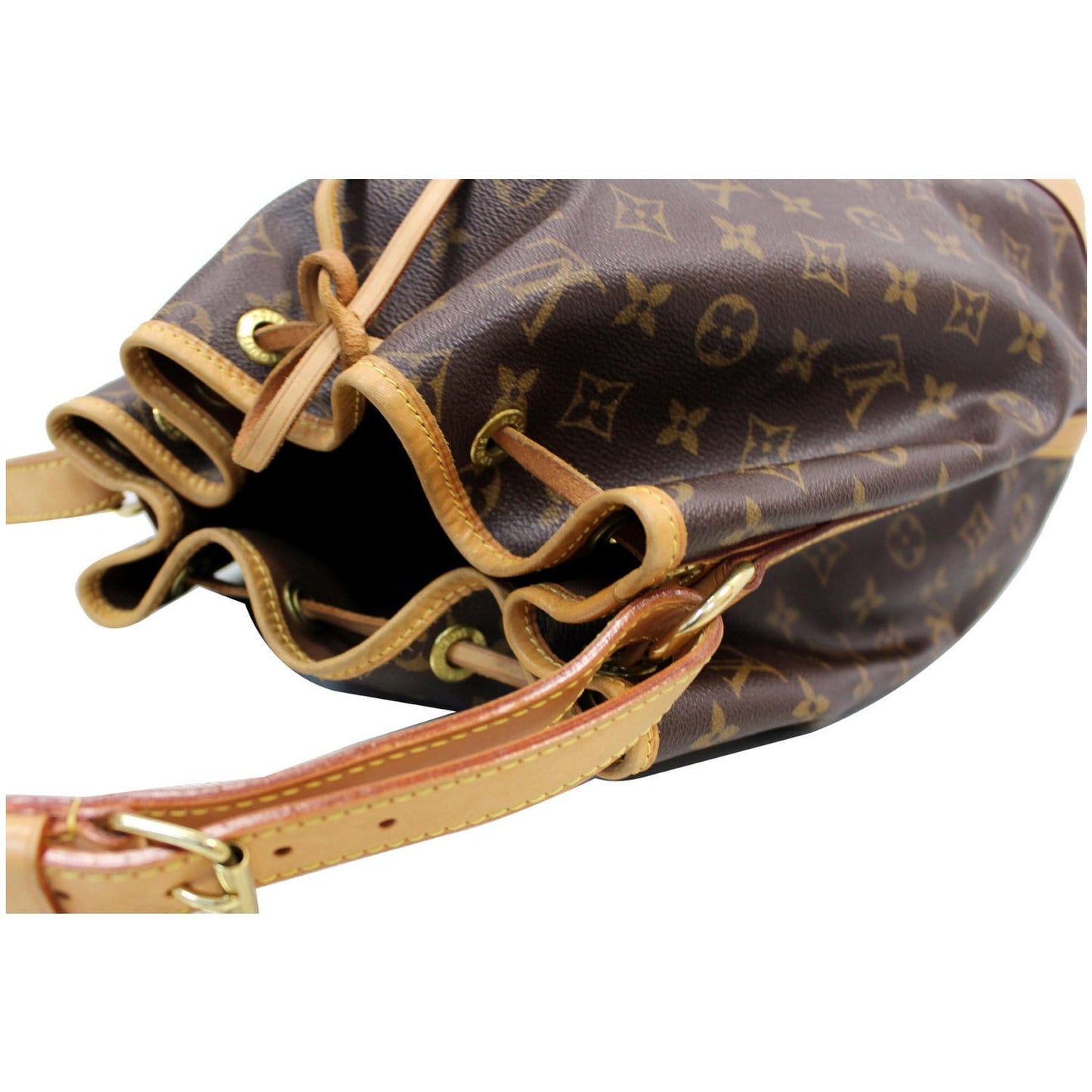 LOUIS VUITTON Large Noe Monogram Canvas Shoulder Bag Brown