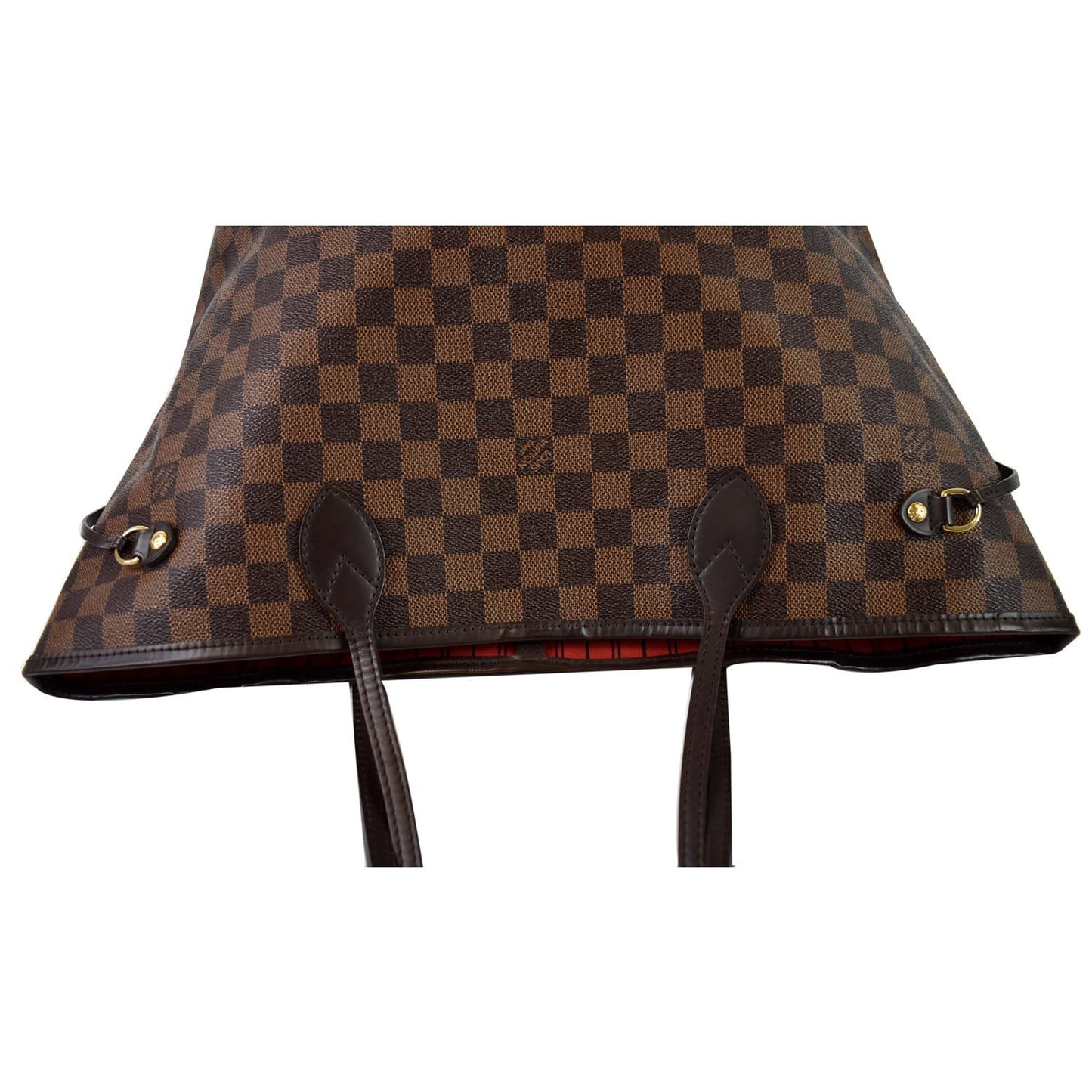 LOUIS VUITTON Neverfull MM Damier Ebene Tote Shoulder Bag Brown