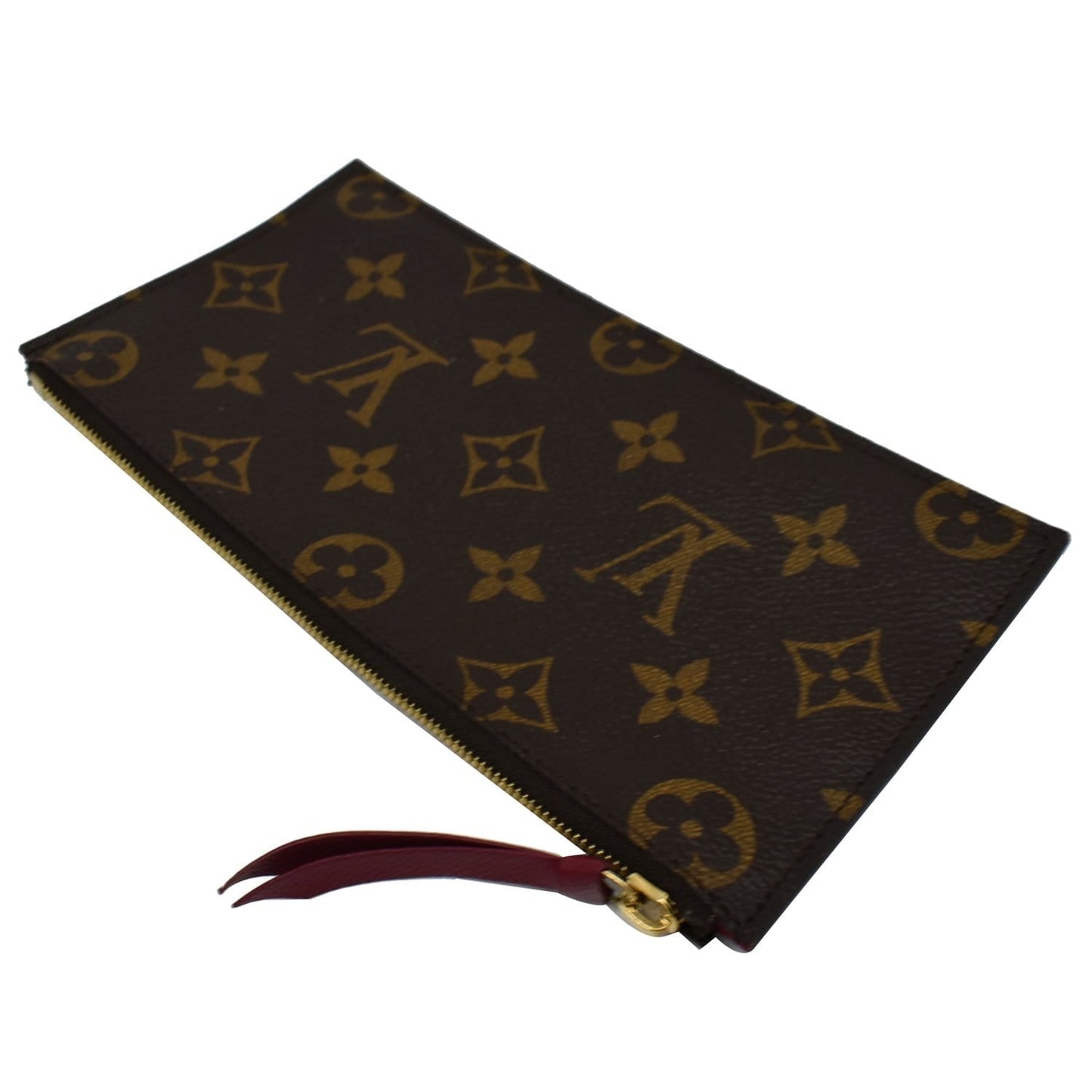 LOUIS VUITTON Felicie Zippered Monogram Canvas Insert Pouch Brown