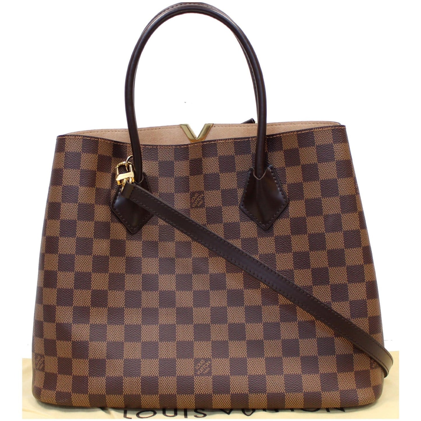 LOUIS VUITTON Kensington Damier Ebene Shoulder Bag Brown