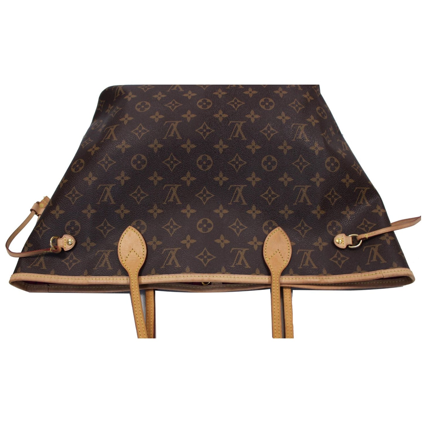 LOUIS VUITTON Neverfull MM Monogram Canvas Tote Shoulder Bag Brown