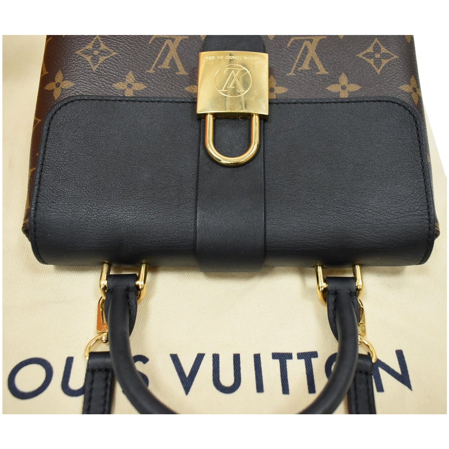 LOUIS VUITTON Locky BB Monogram Canvas Crossbody Bag Brown