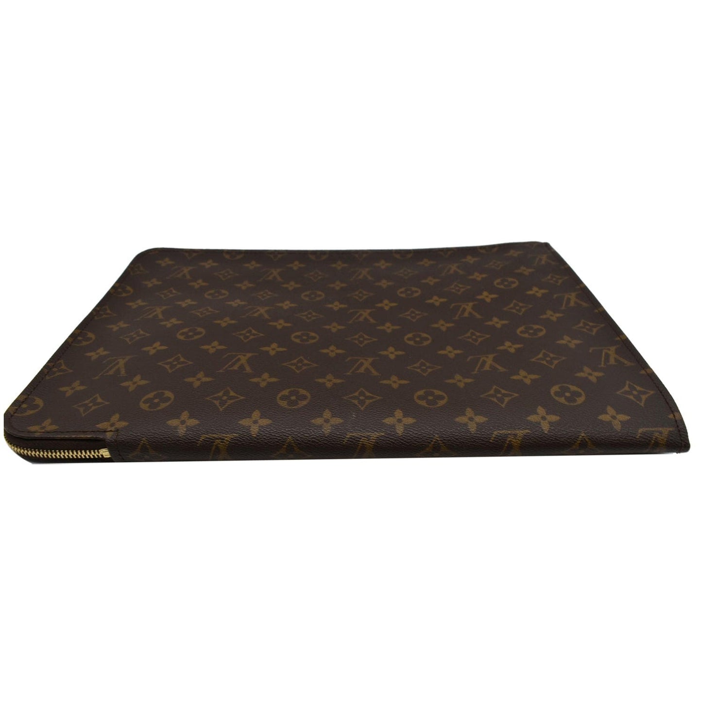 LOUIS VUITTON Monogram Canvas Poche Documents Portfolio Case Brown