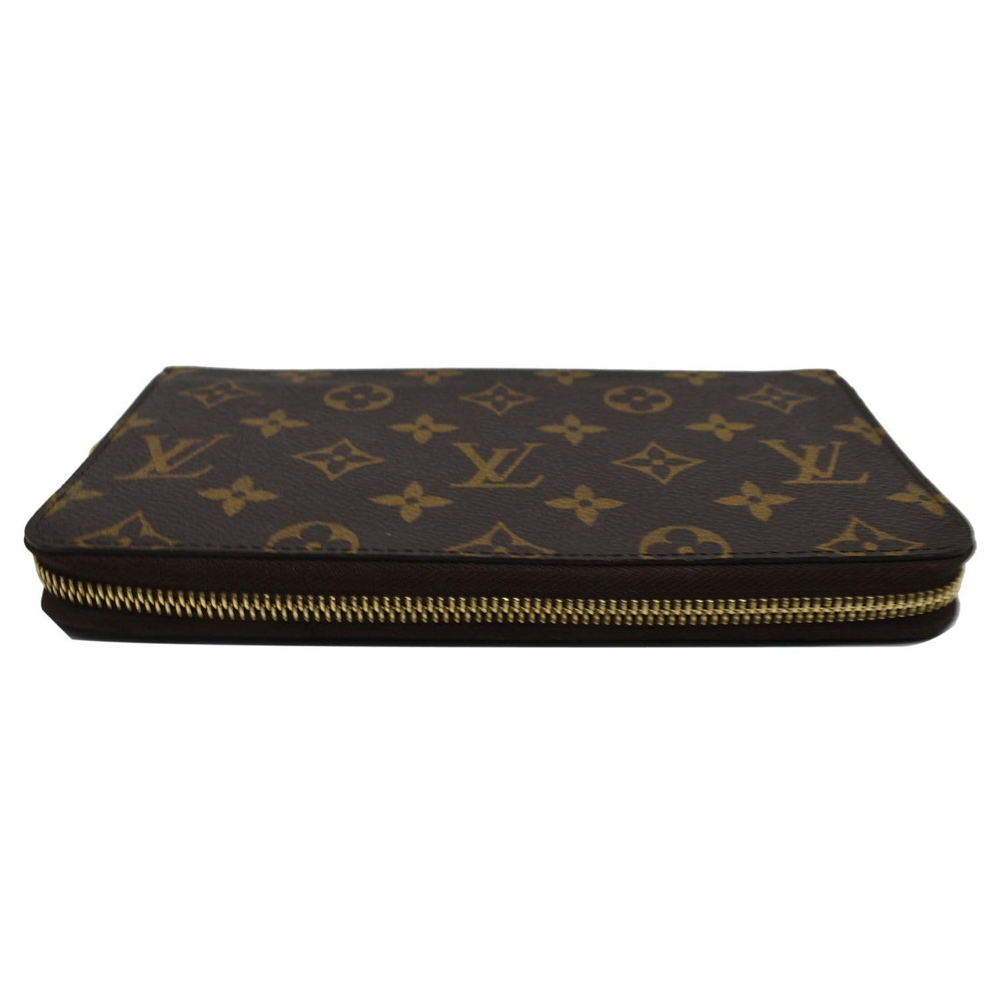 LOUIS VUITTON Zippy Organizer Monogram Canvas Wallet Brown