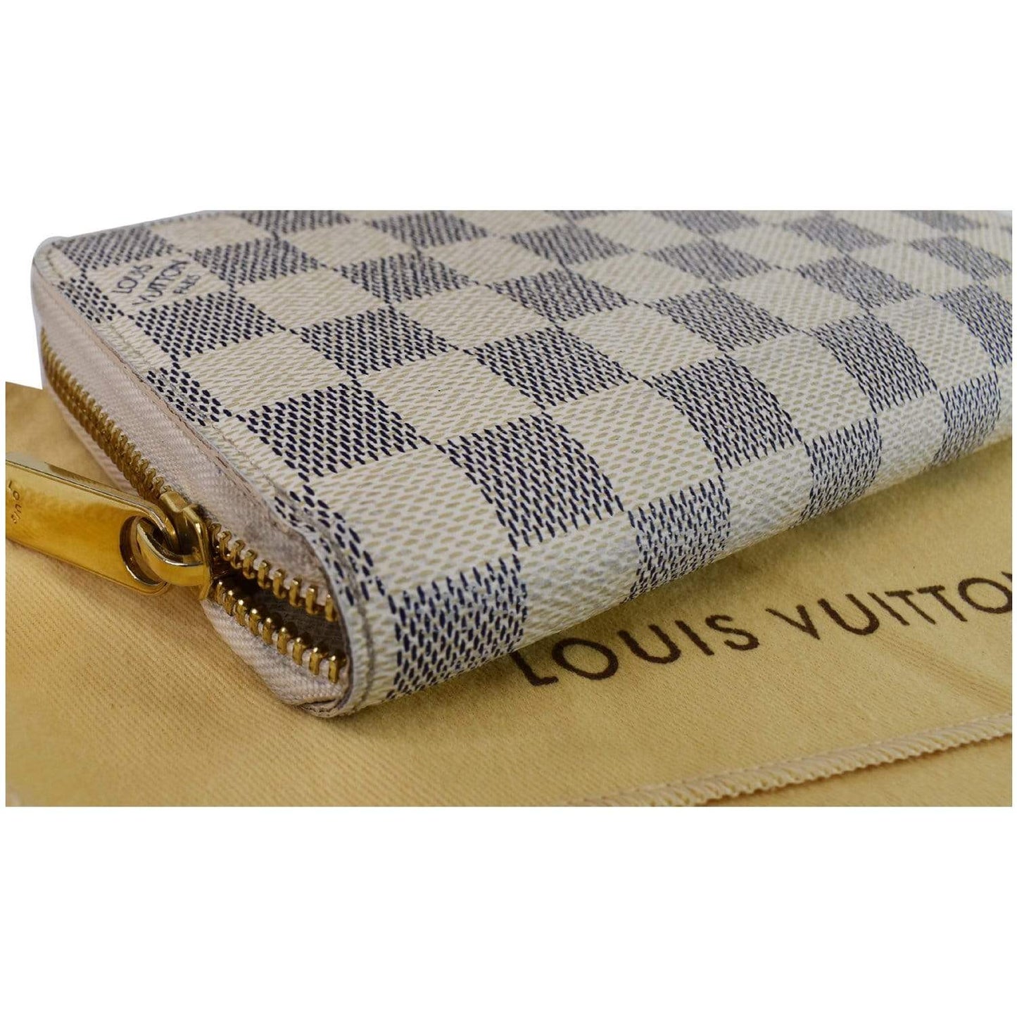 LOUIS VUITTON Damier Azur Zippy Long Wallet White - 15% OFF