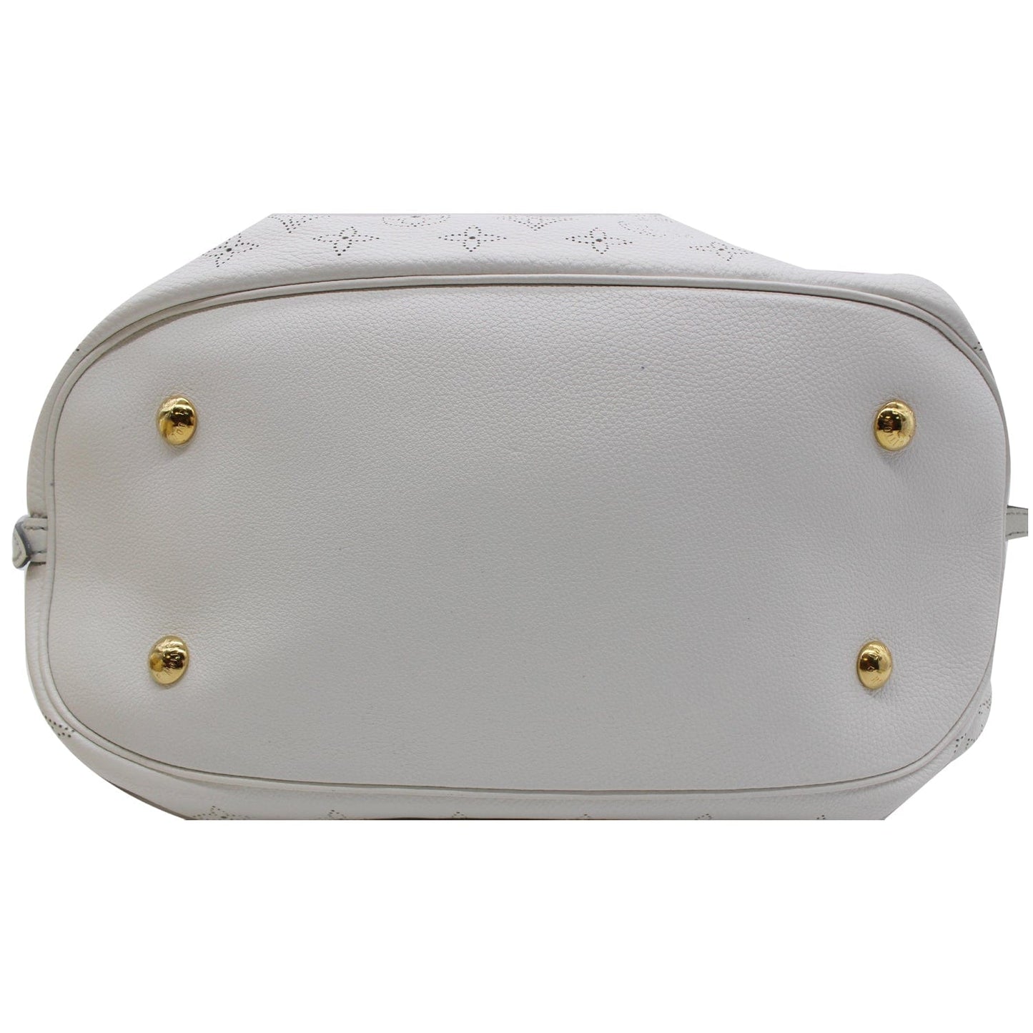 LOUIS VUITTON Mahina XL Monogram Leather Hobo Bag White