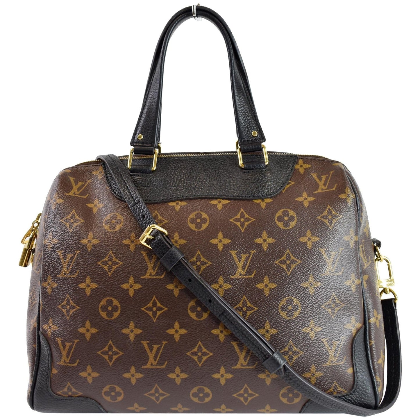 LOUIS VUITTON Retiro NM Monogram Canvas 2Way Shoulder Bag Black