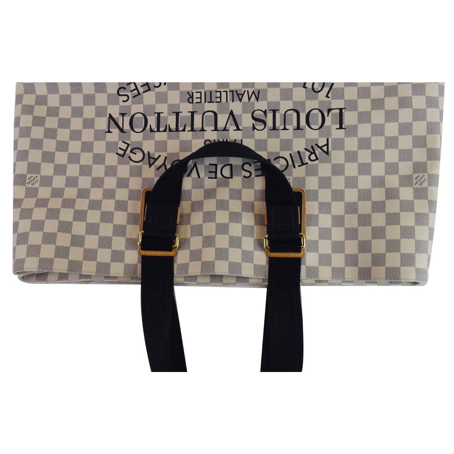 LOUIS VUITTON Beach Cabas GM Damier Azur Shoulder Bag White