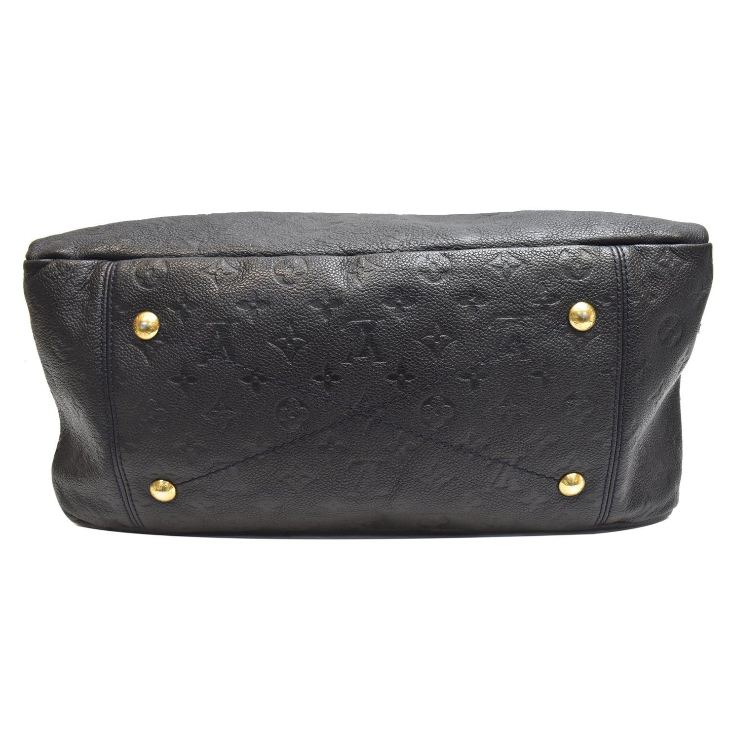 LOUIS VUITTON Artsy MM Empreinte Leather Shoulder Bag Black
