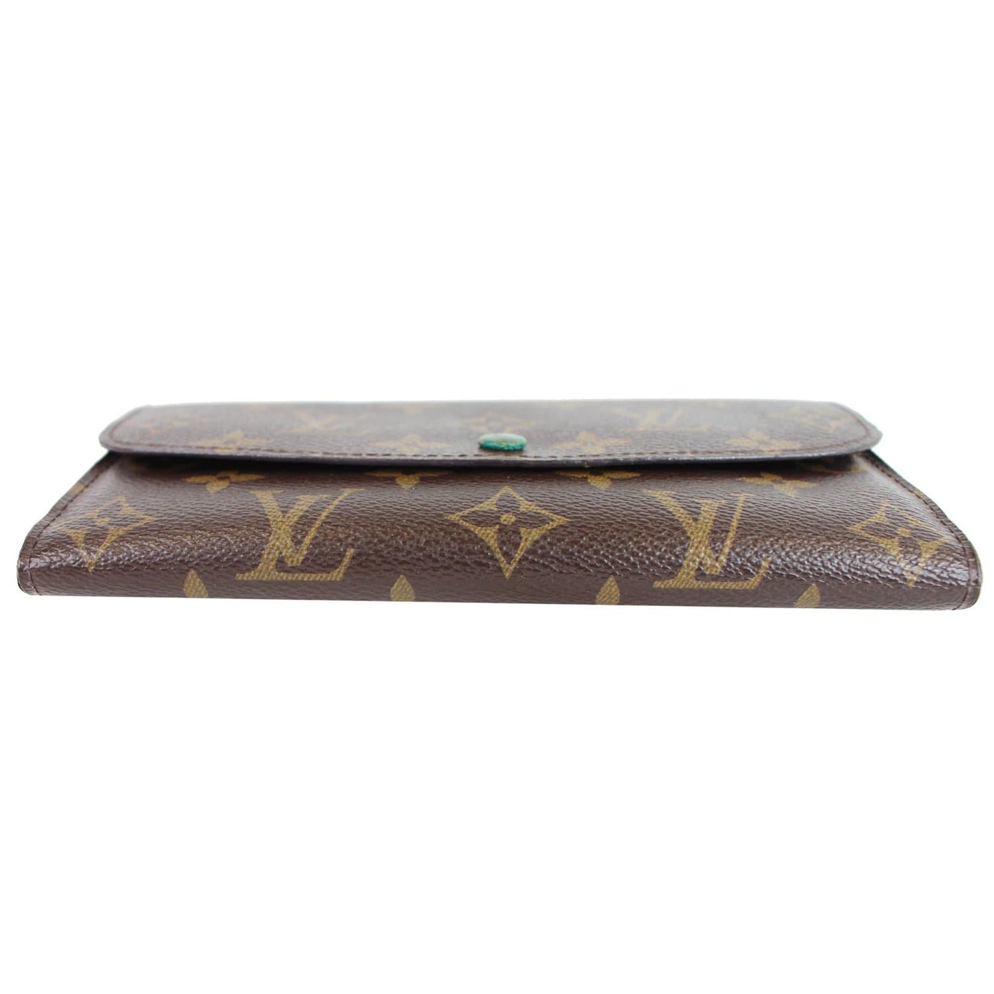 LOUIS VUITTON Emilie Monogram Canvas Wallet Brown