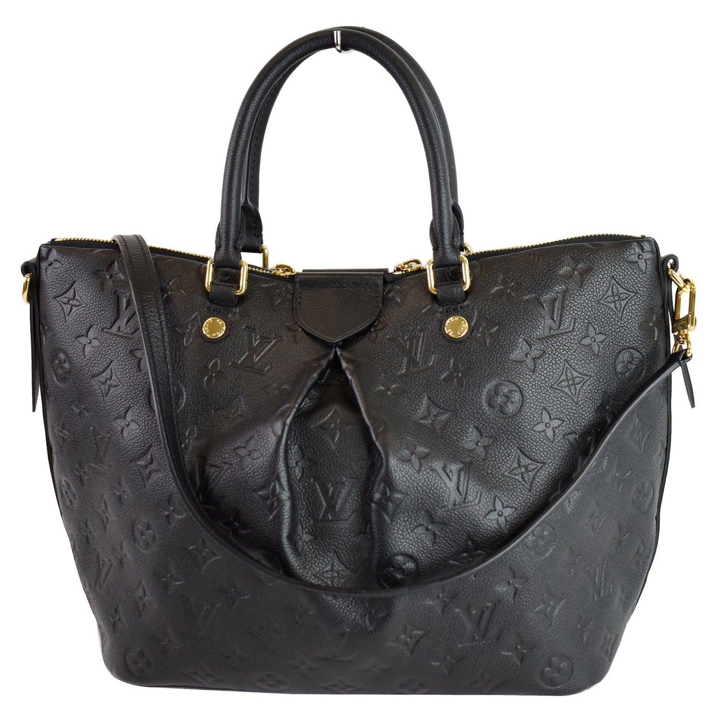LOUIS VUITTON Mazarine MM Monogram Empreinte Shoulder Bag Black
