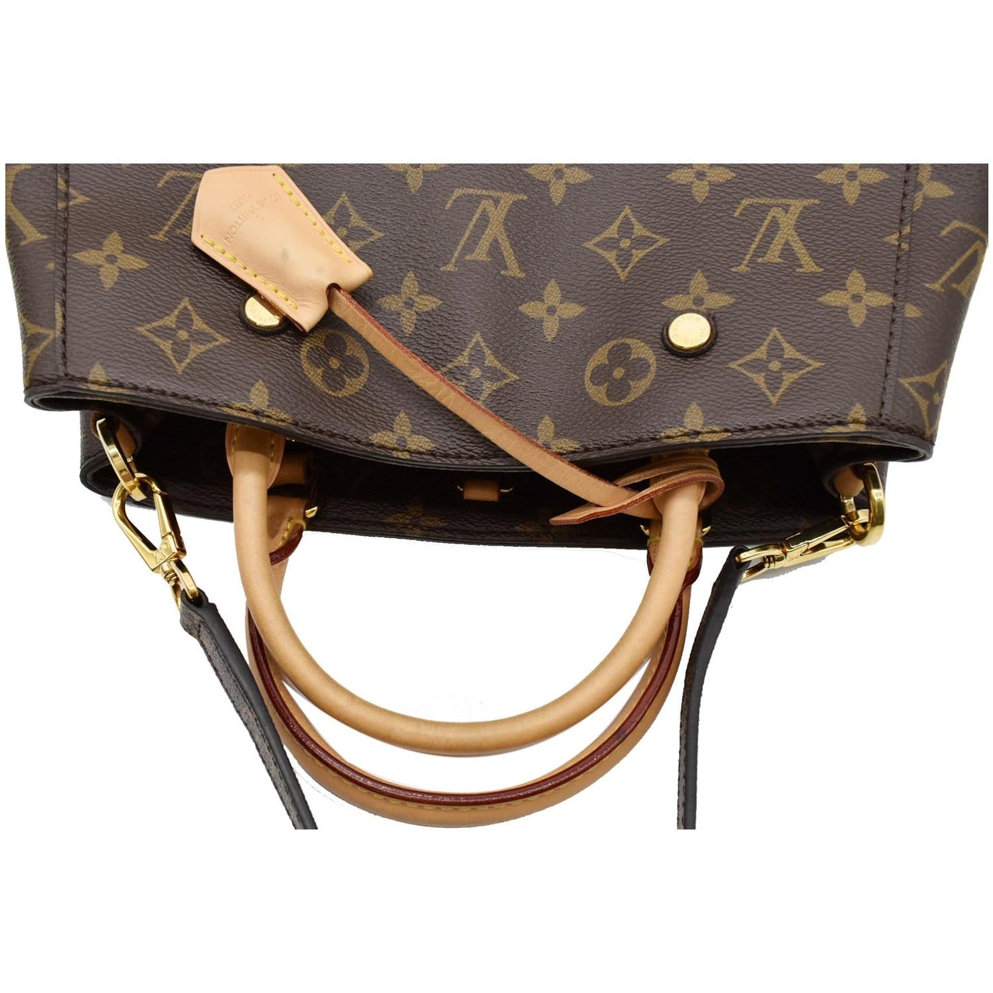 LOUIS VUITTON Montaigne BB Monogram Canvas Satchel Bag Brown - 20% OFF