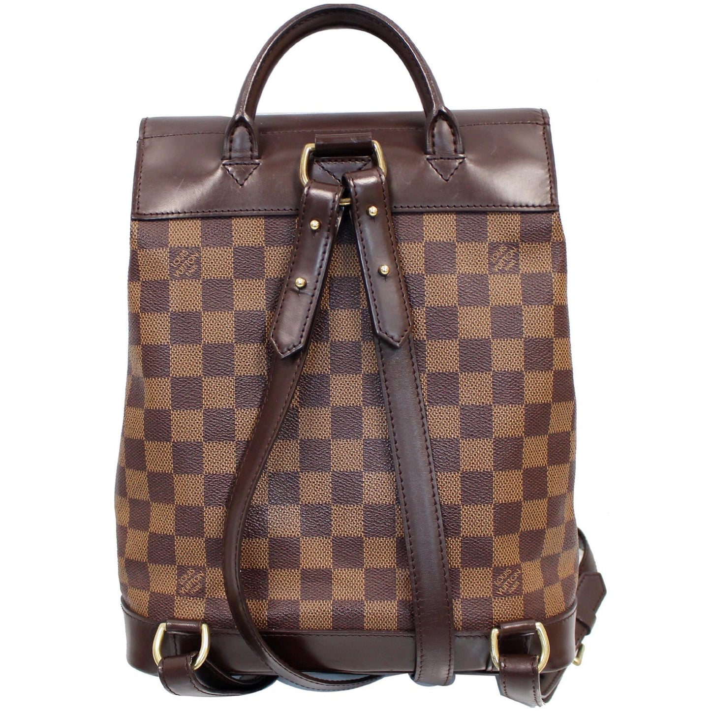 LOUIS VUITTON Soho Damier Ebene Backpack Bag Brown