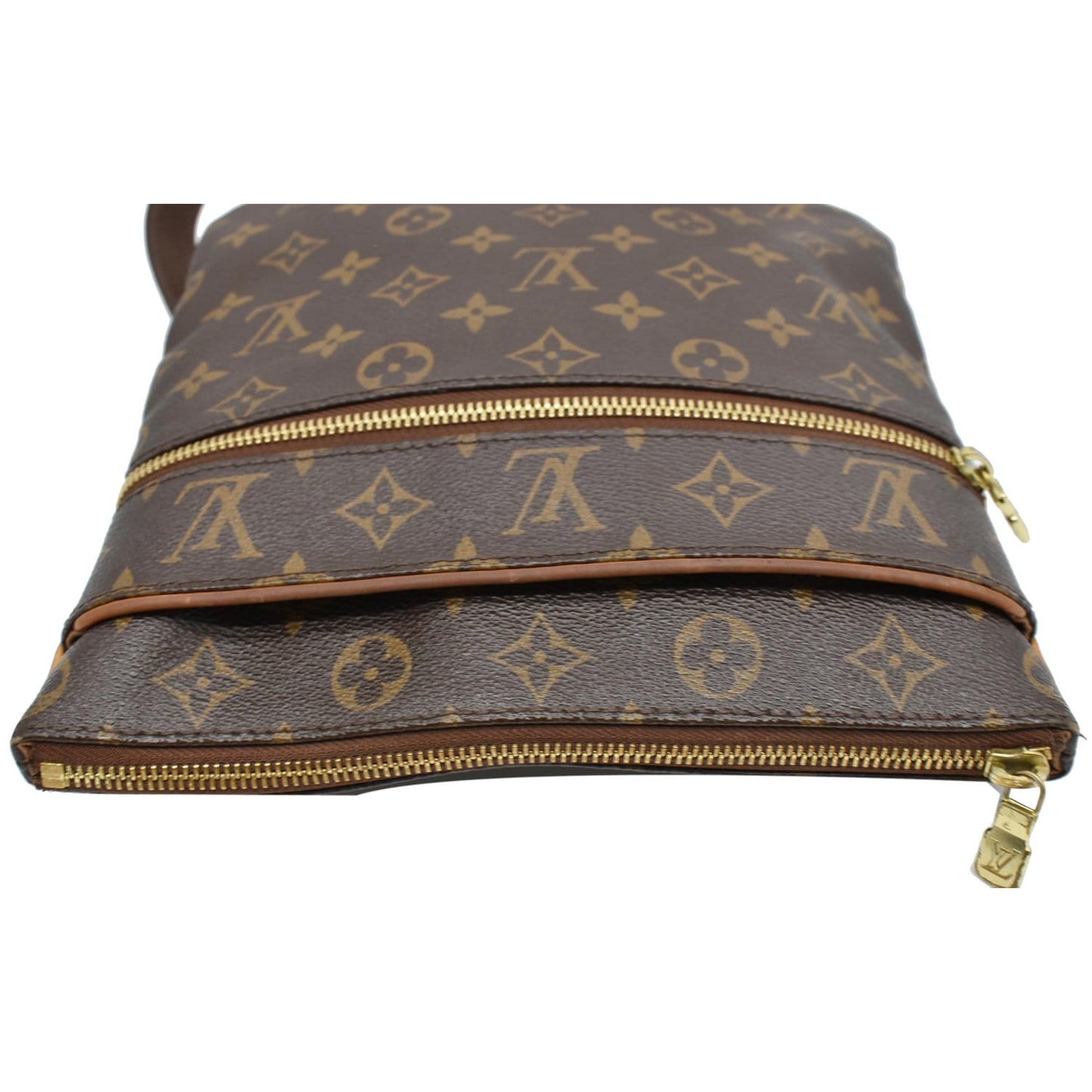 LOUIS VUITTON Pochette Valmy Monogram Canvas Crossbody Bag Brown