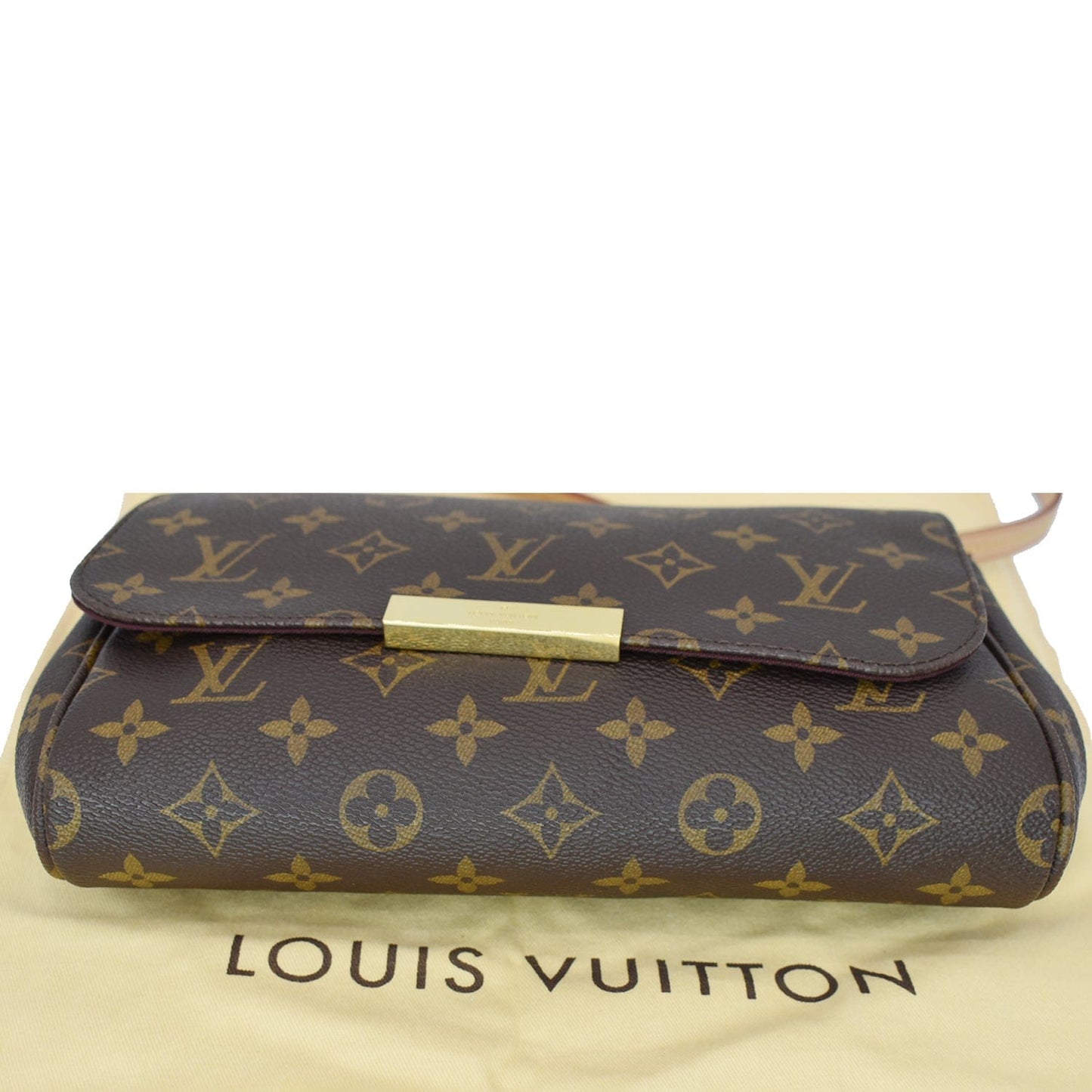 LOUIS VUITTON Favorite MM Monogram Canvas Crossbody Bag Brown