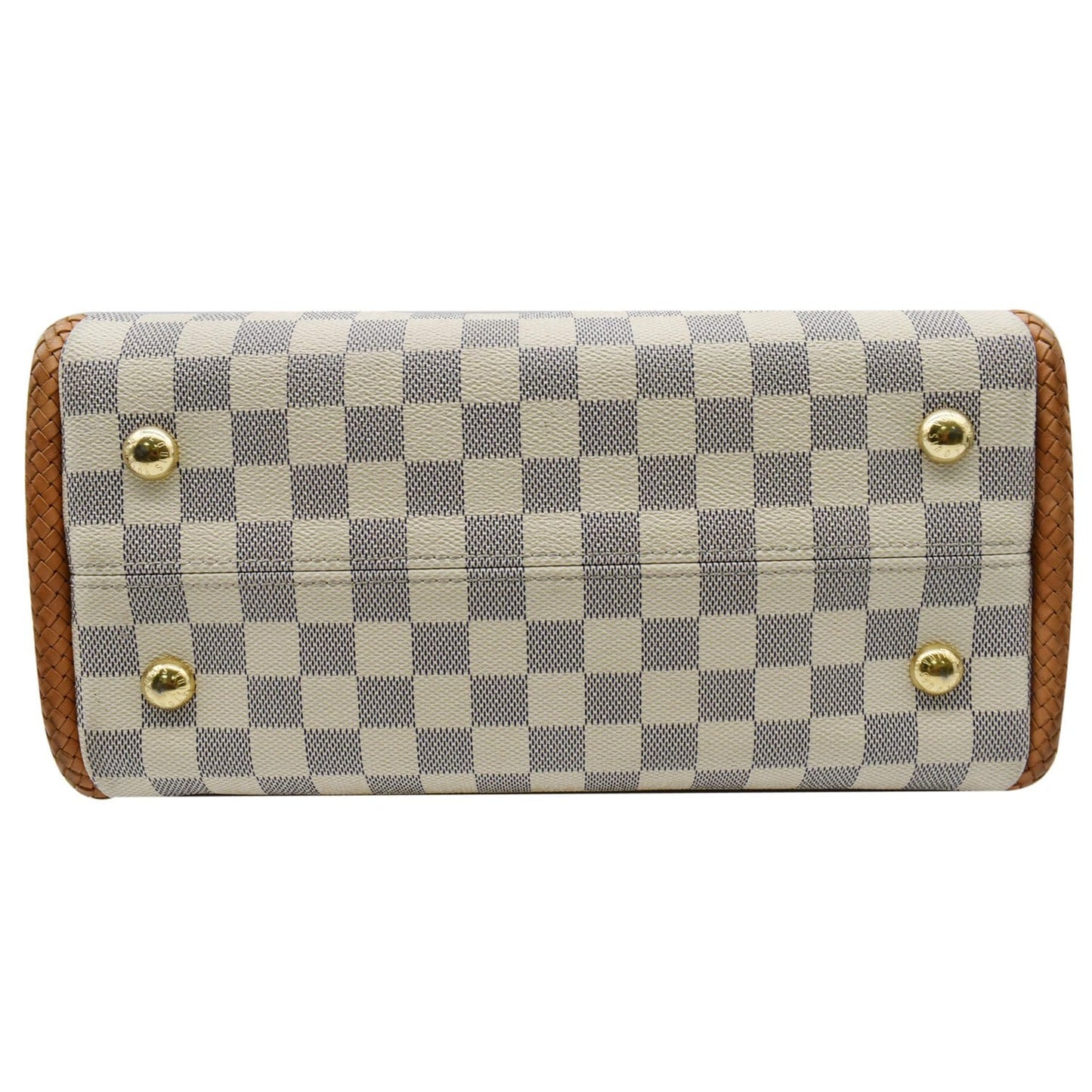 LOUIS VUITTON Propriano Damier Azur Tote Shoulder Bag White