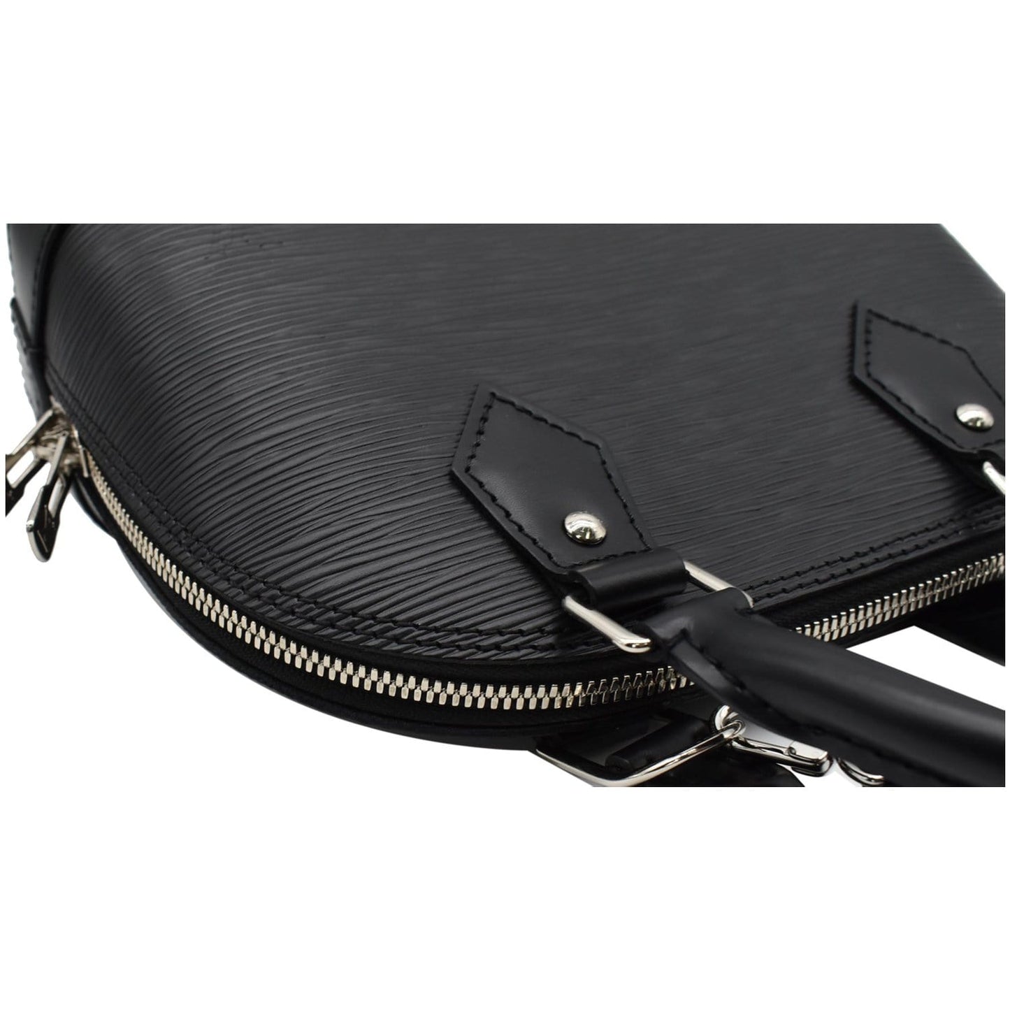 LOUIS VUITTON Alma BB Epi Leather Satchel Crossbody Bag Black
