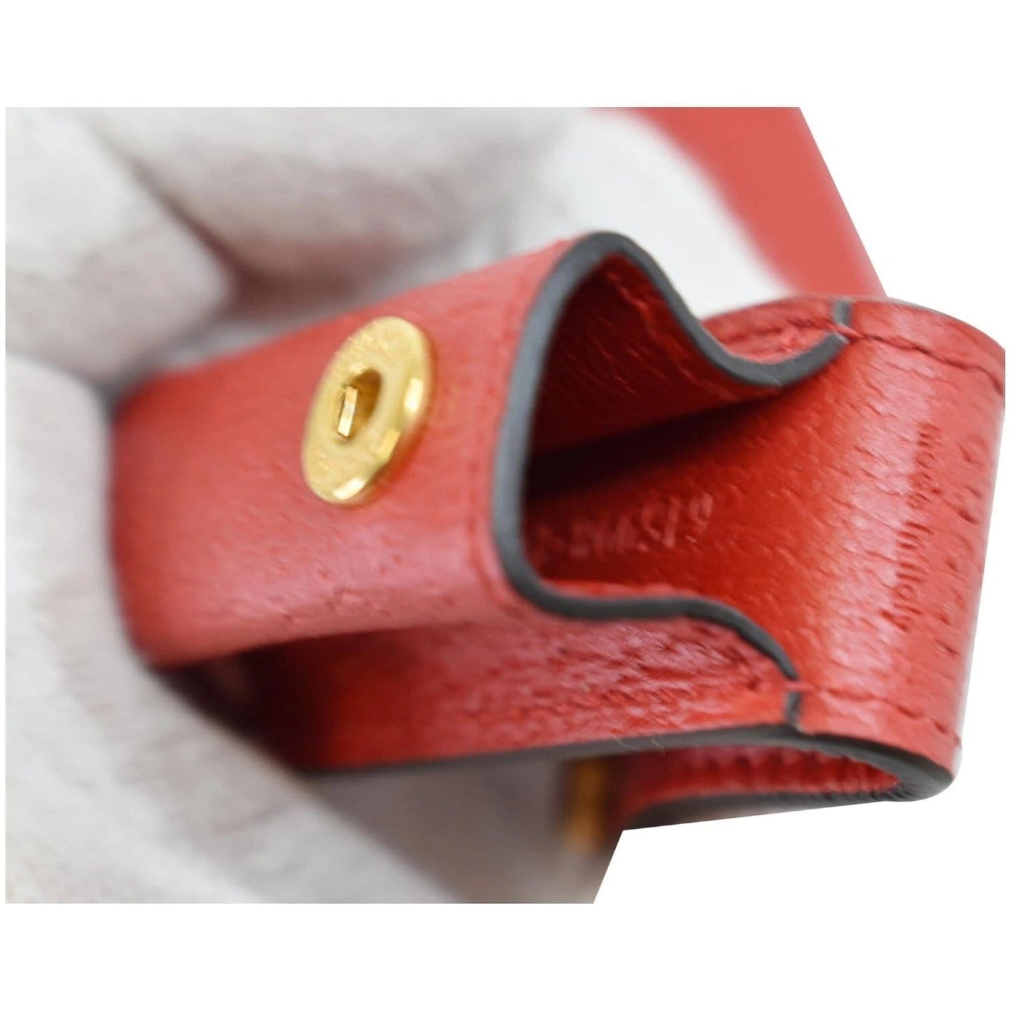 GUCCI Porte Rouges Leather single Lipstick Holder Red 615998
