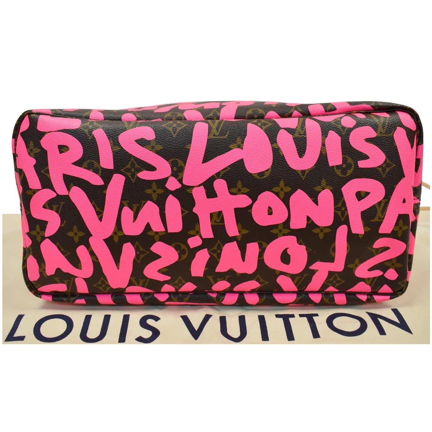LOUIS VUITTON Neverfull GM Monogram Graffiti Tote Bag Pink