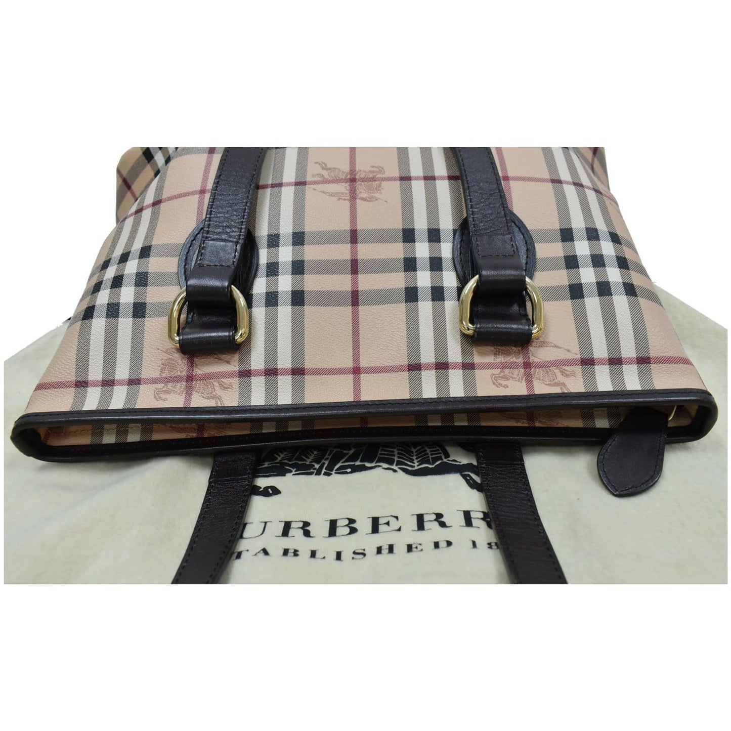 BURBERRY Haymarket Check Tote Bag Multicolor