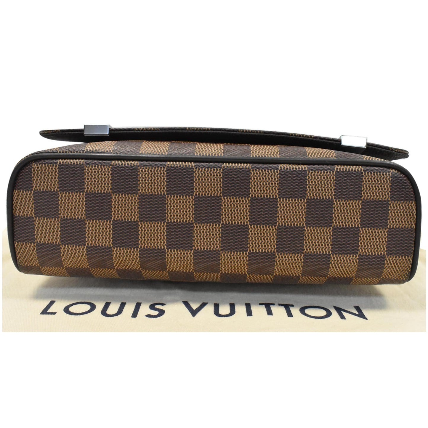 LOUIS VUITTON District PM Damier Ebene Canvas Messenger Bag Brown