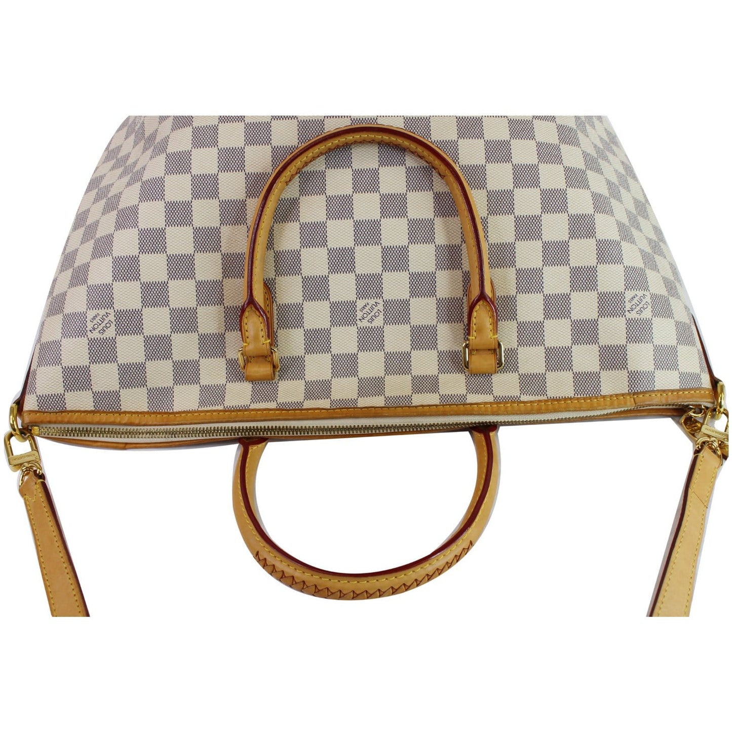 LOUIS VUITTON Riviera MM Dameir Azur Shoulder Bag White