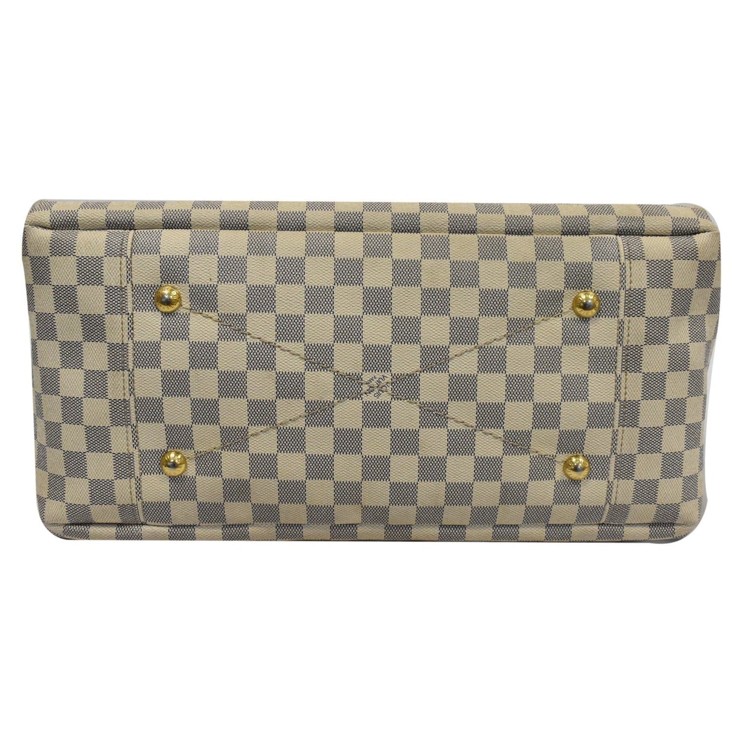 LOUIS VUITTON Artsy MM Damier Azur Hobo Bag White