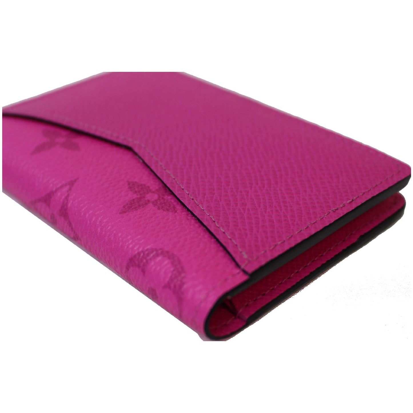 LOUIS VUITTON Monogram Taiga Leather Pocket Organizer Fuchsia