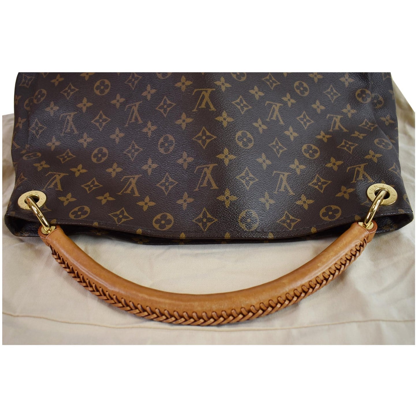 LOUIS VUITTON Artsy MM Monogram Canvas Shoulder Bag Brown
