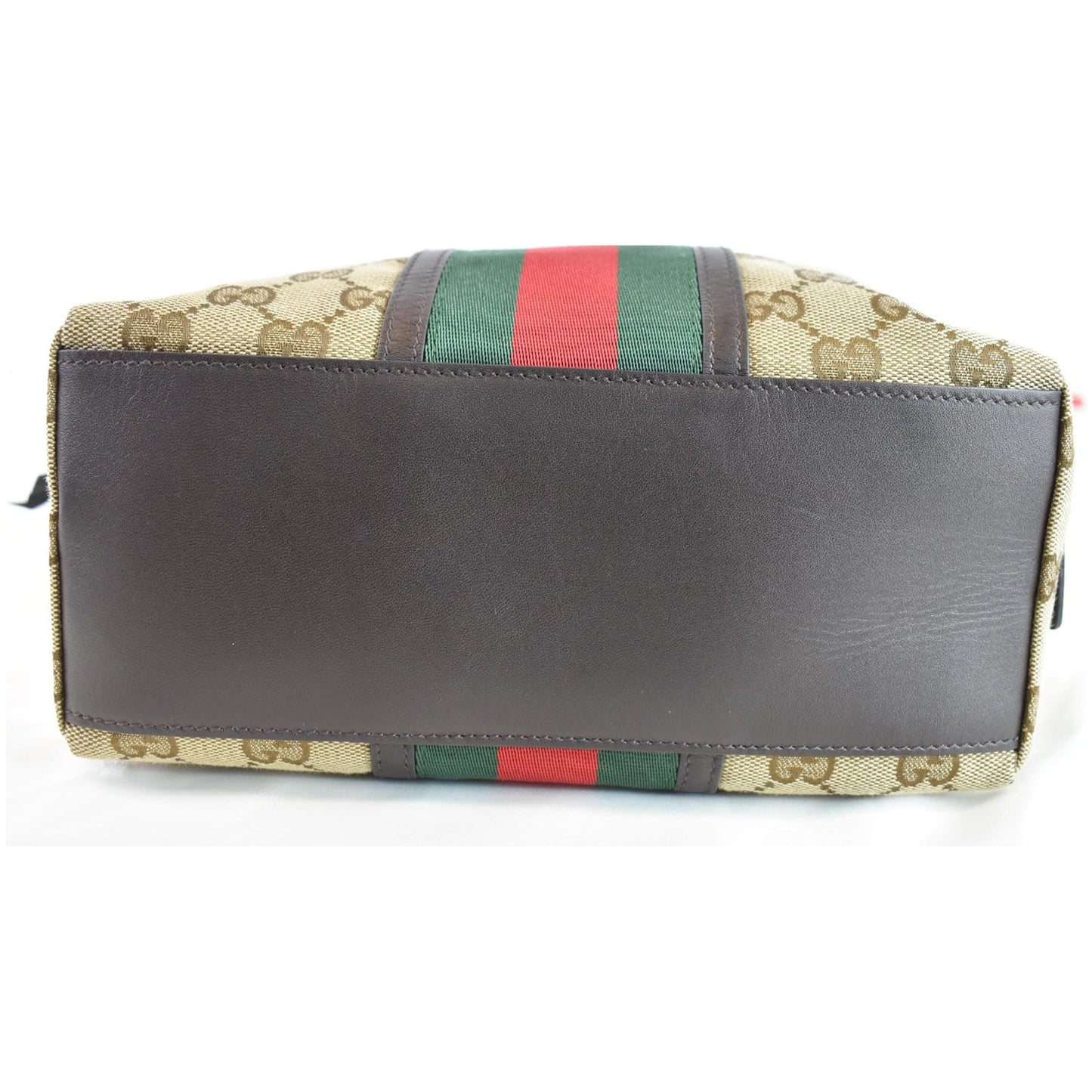GUCCI GG Monogram Web Small Cosmetic Case Beige 256637