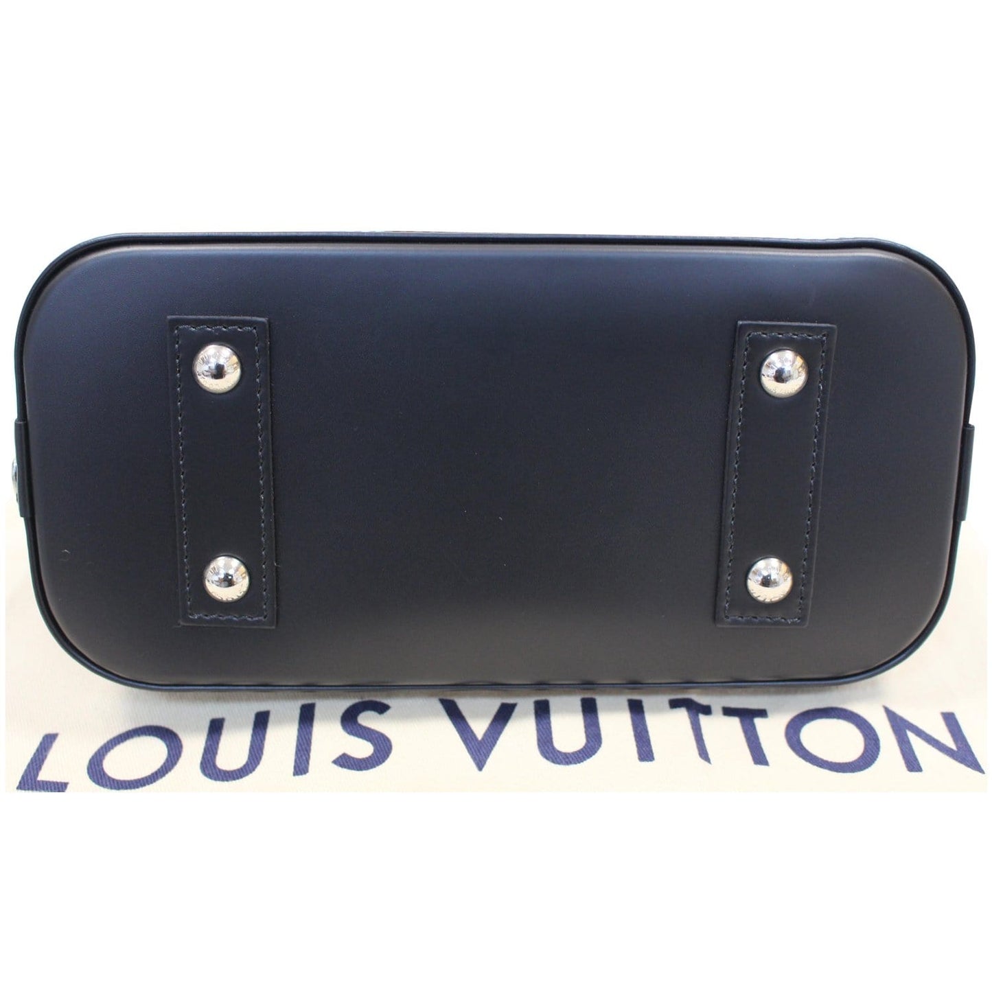 LOUIS VUITTON Alma BB Epi Leather Satchel Crossbody Bag Black